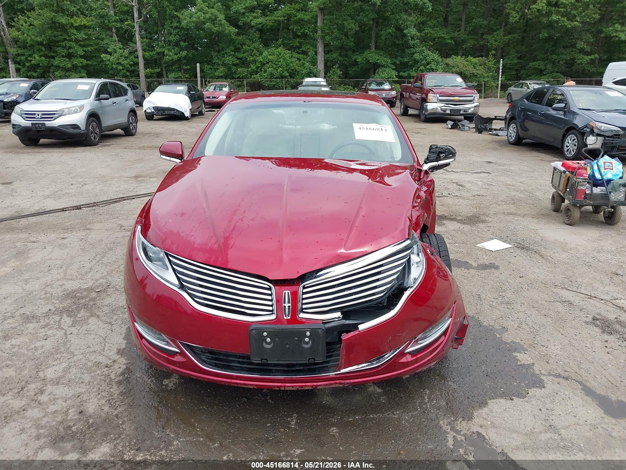 2015 Lincoln Mkz   Red vin: 3LN6L2G93FR612067