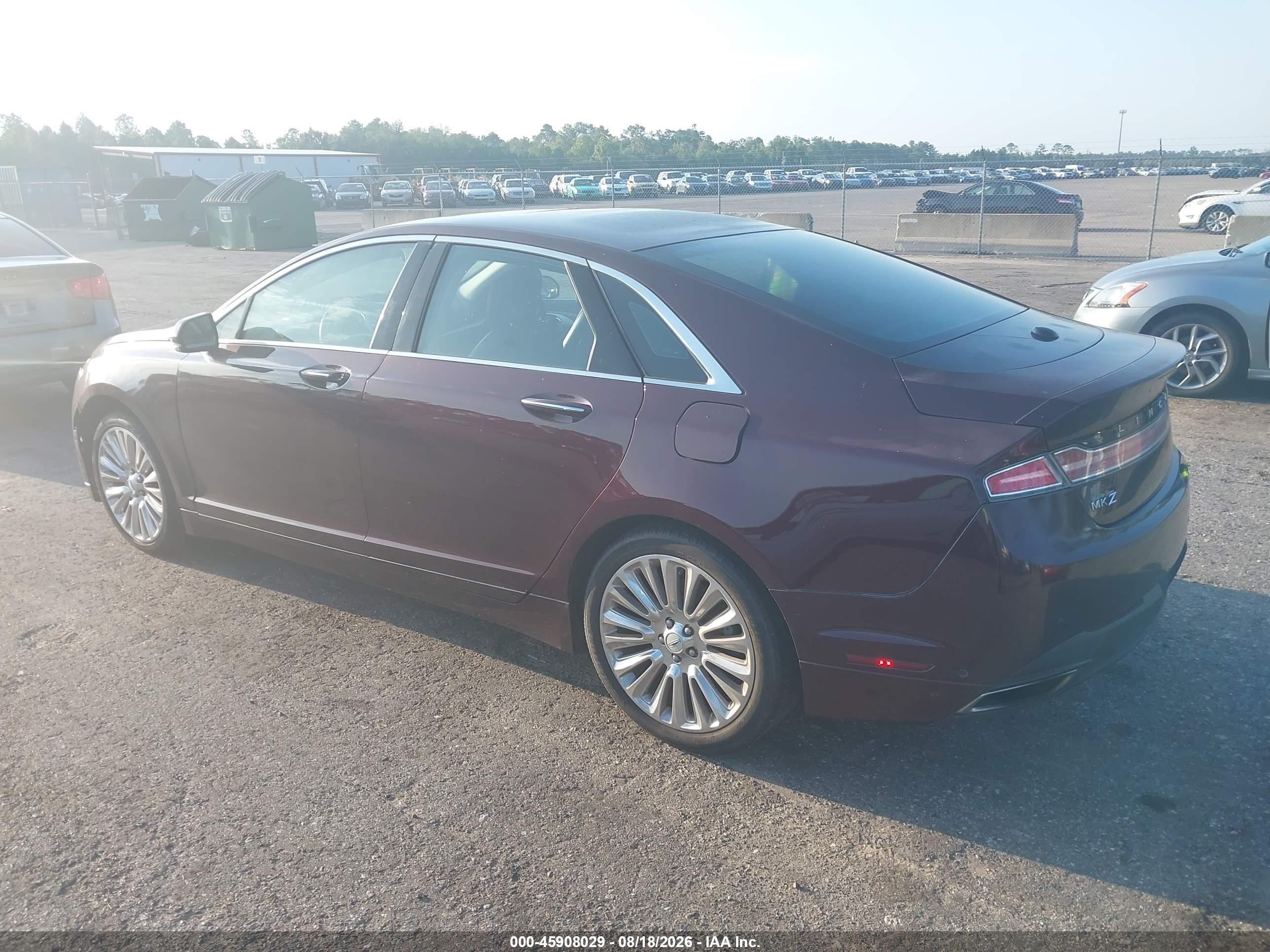 2013 Lincoln Mkz   Burgundy vin: 3LN6L2G94DR825199