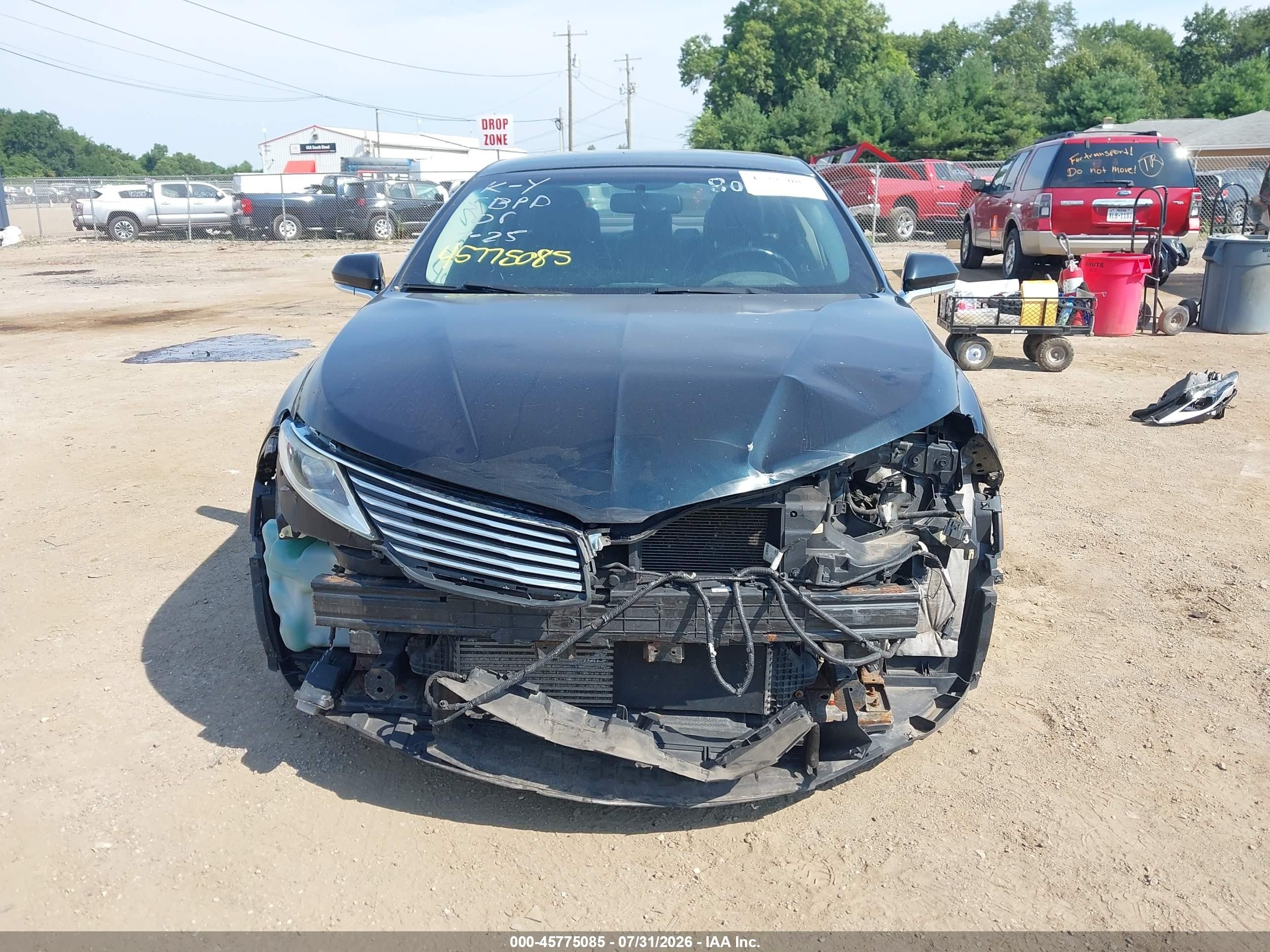 2014 Lincoln Mkz   Green vin: 3LN6L2G94ER800885