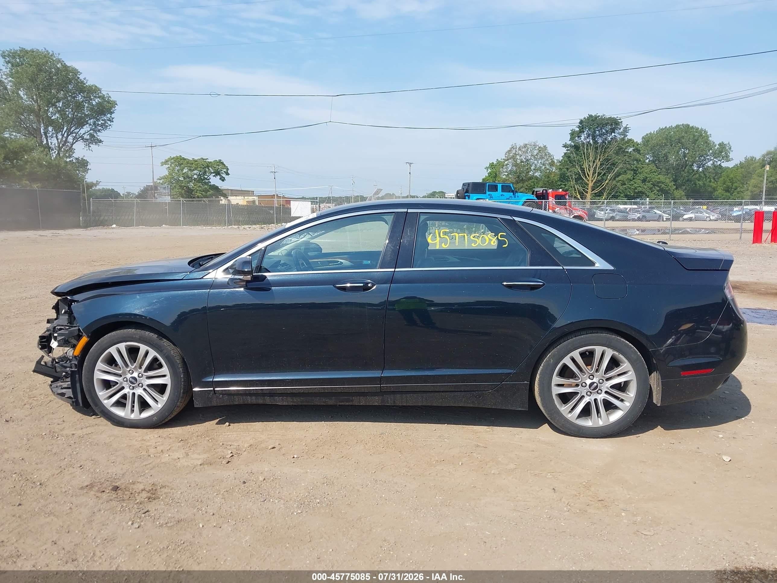 2014 Lincoln Mkz   Green vin: 3LN6L2G94ER800885