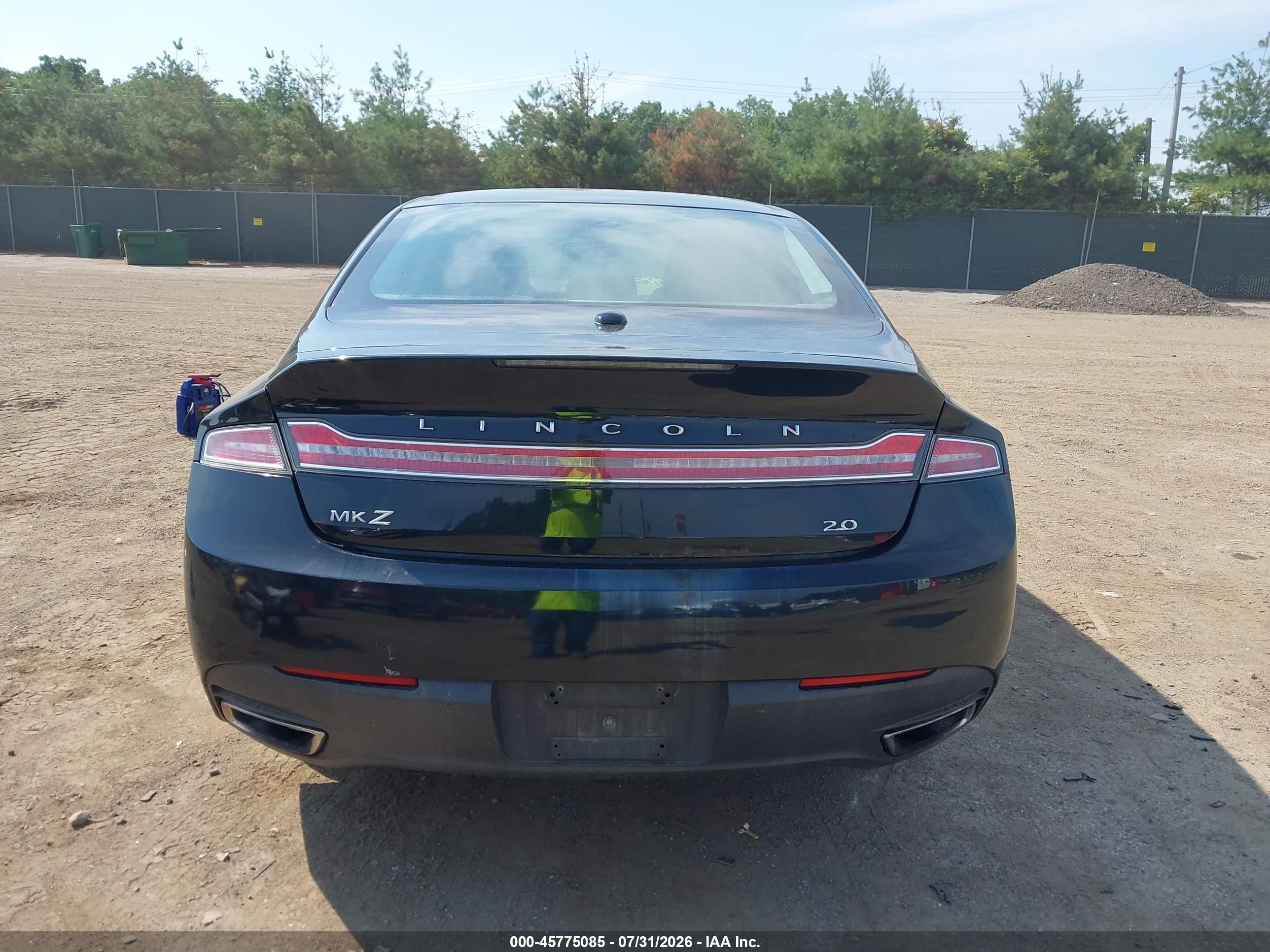 2014 Lincoln Mkz   Green vin: 3LN6L2G94ER800885