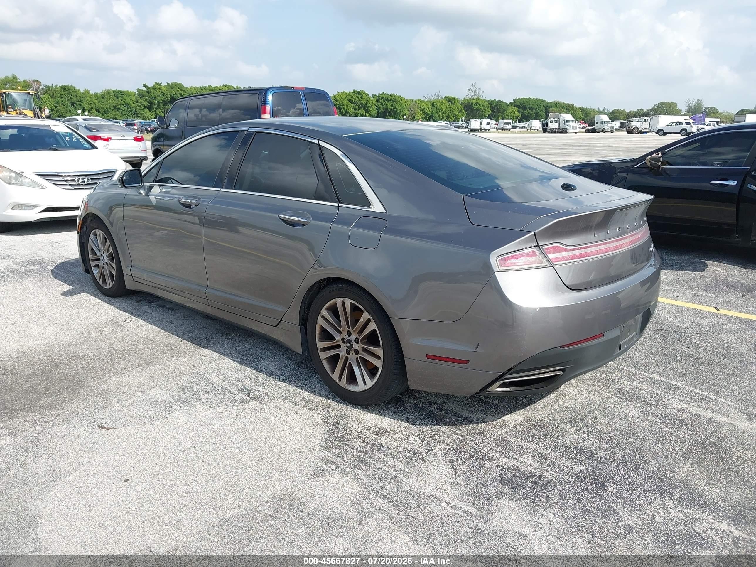 2014 Lincoln Mkz   Серый vin: 3LN6L2G94ER818495