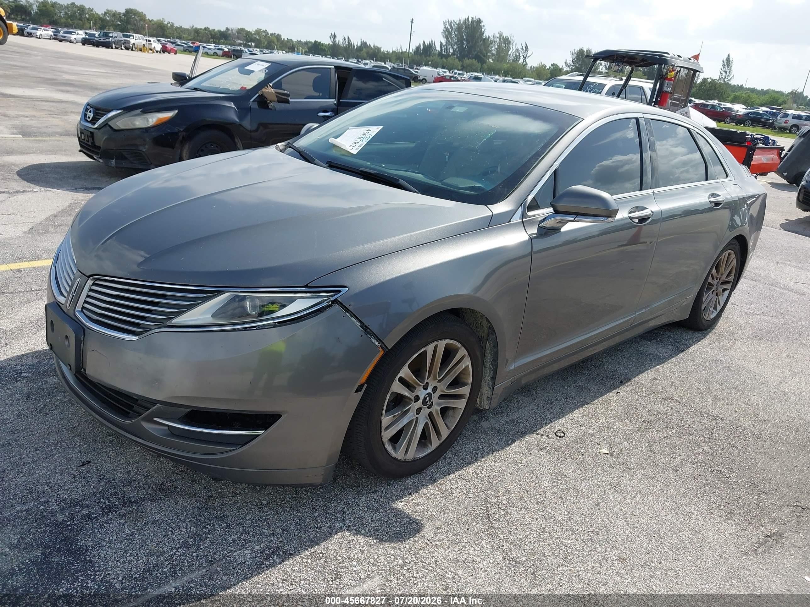 2014 Lincoln Mkz   Серый vin: 3LN6L2G94ER818495