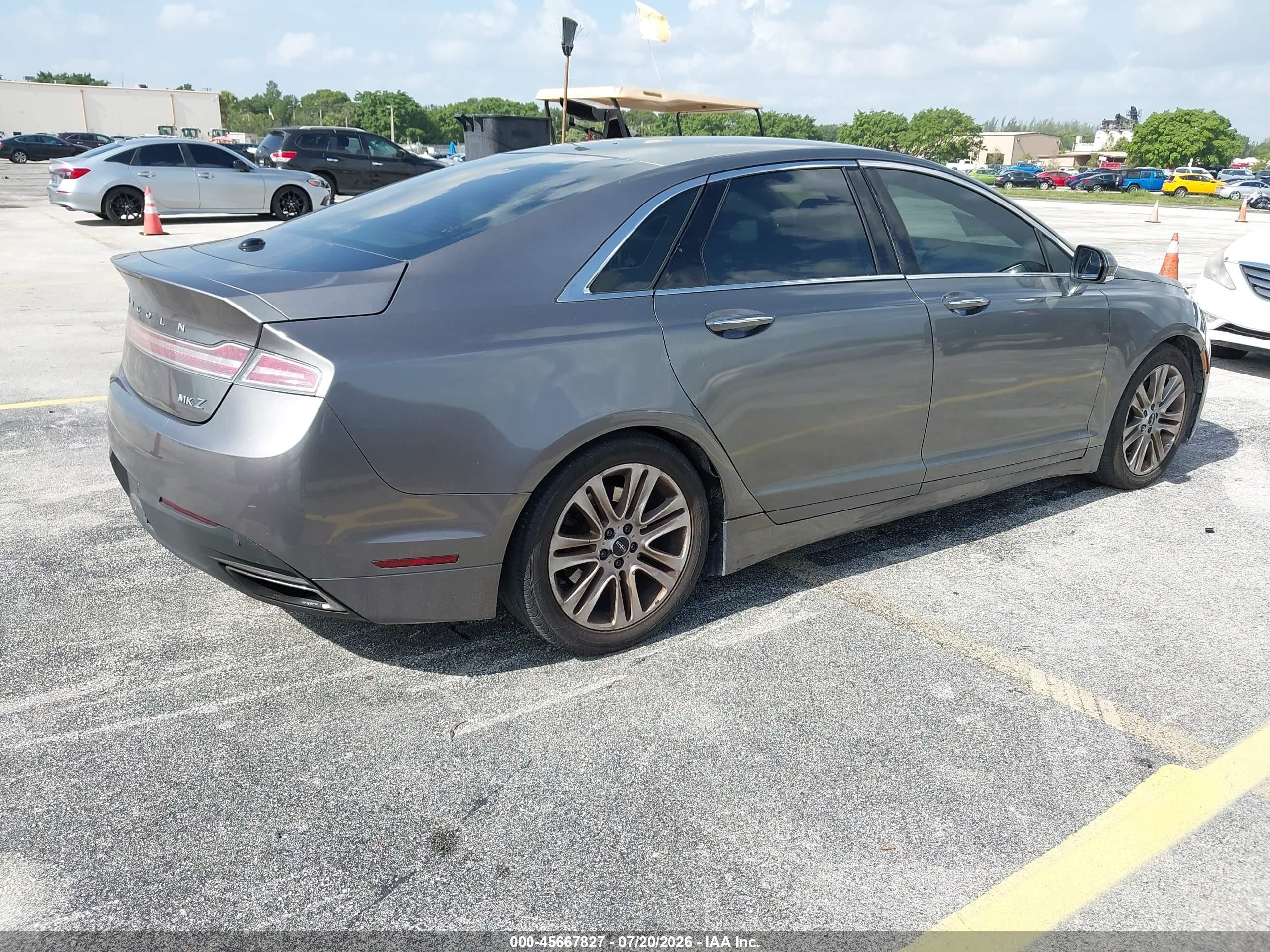 2014 Lincoln Mkz   Серый vin: 3LN6L2G94ER818495