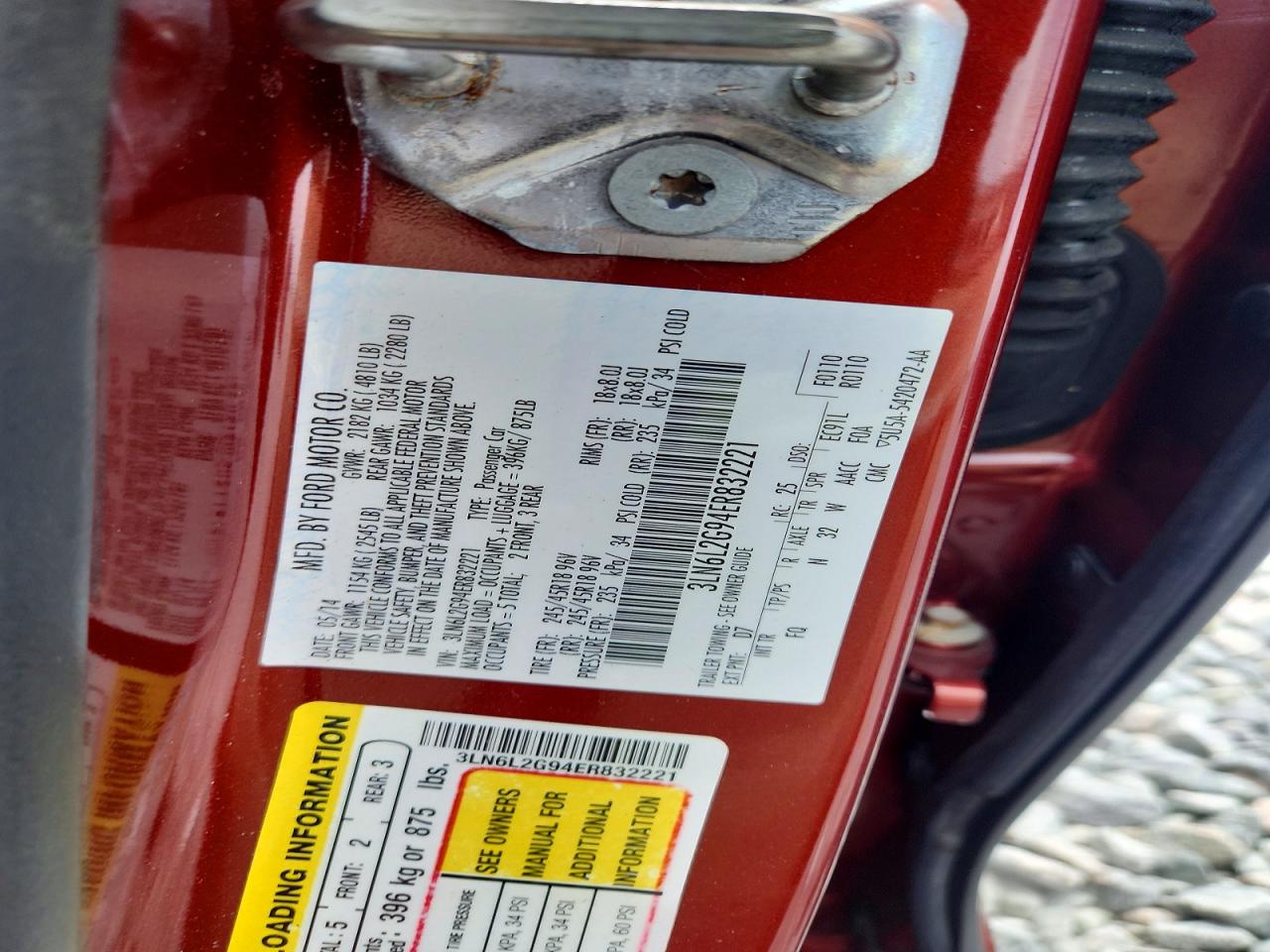 2014 Lincoln Mkz Orange vin: 3LN6L2G94ER832221