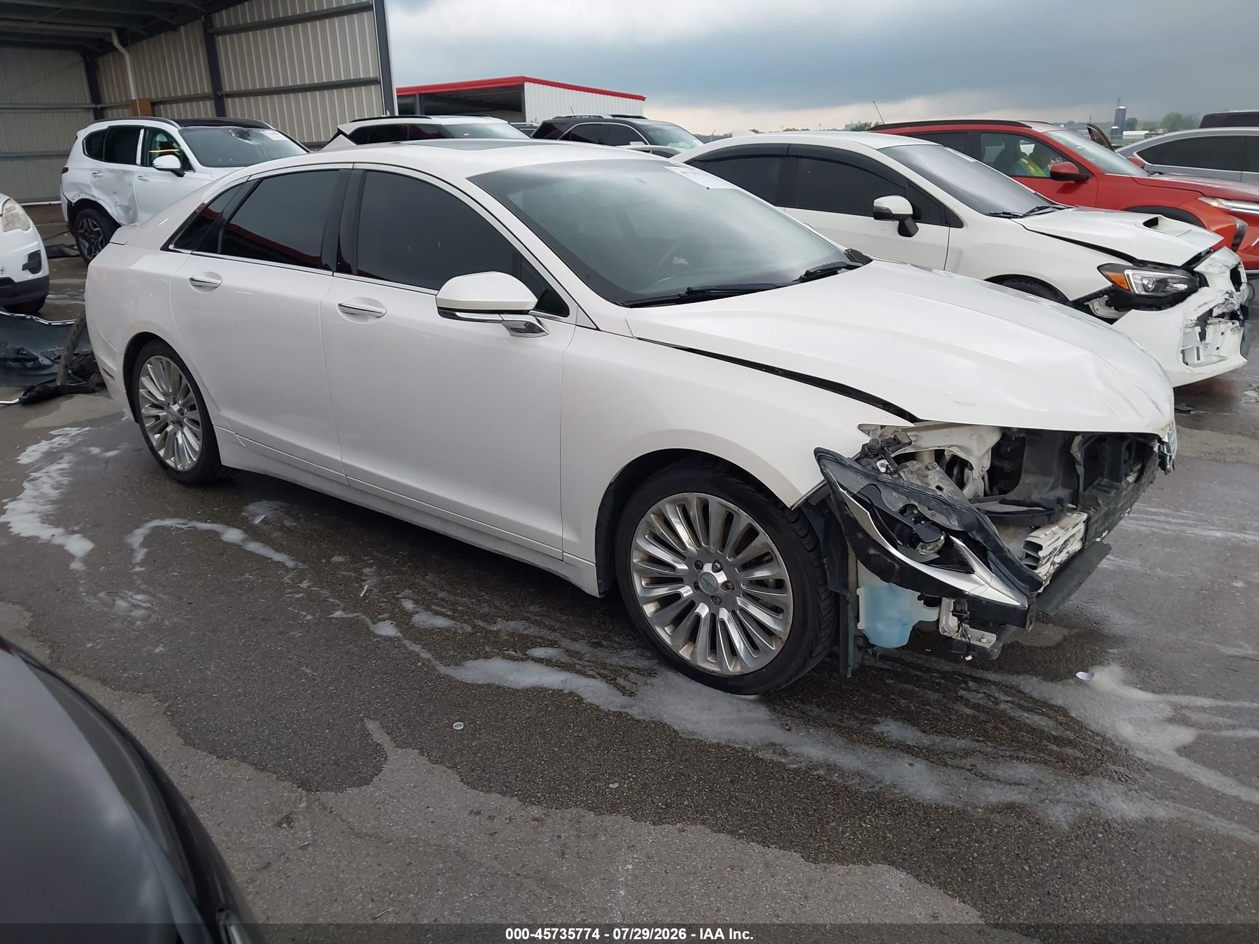 2014 Lincoln Mkz   Белый vin: 3LN6L2G95ER817582