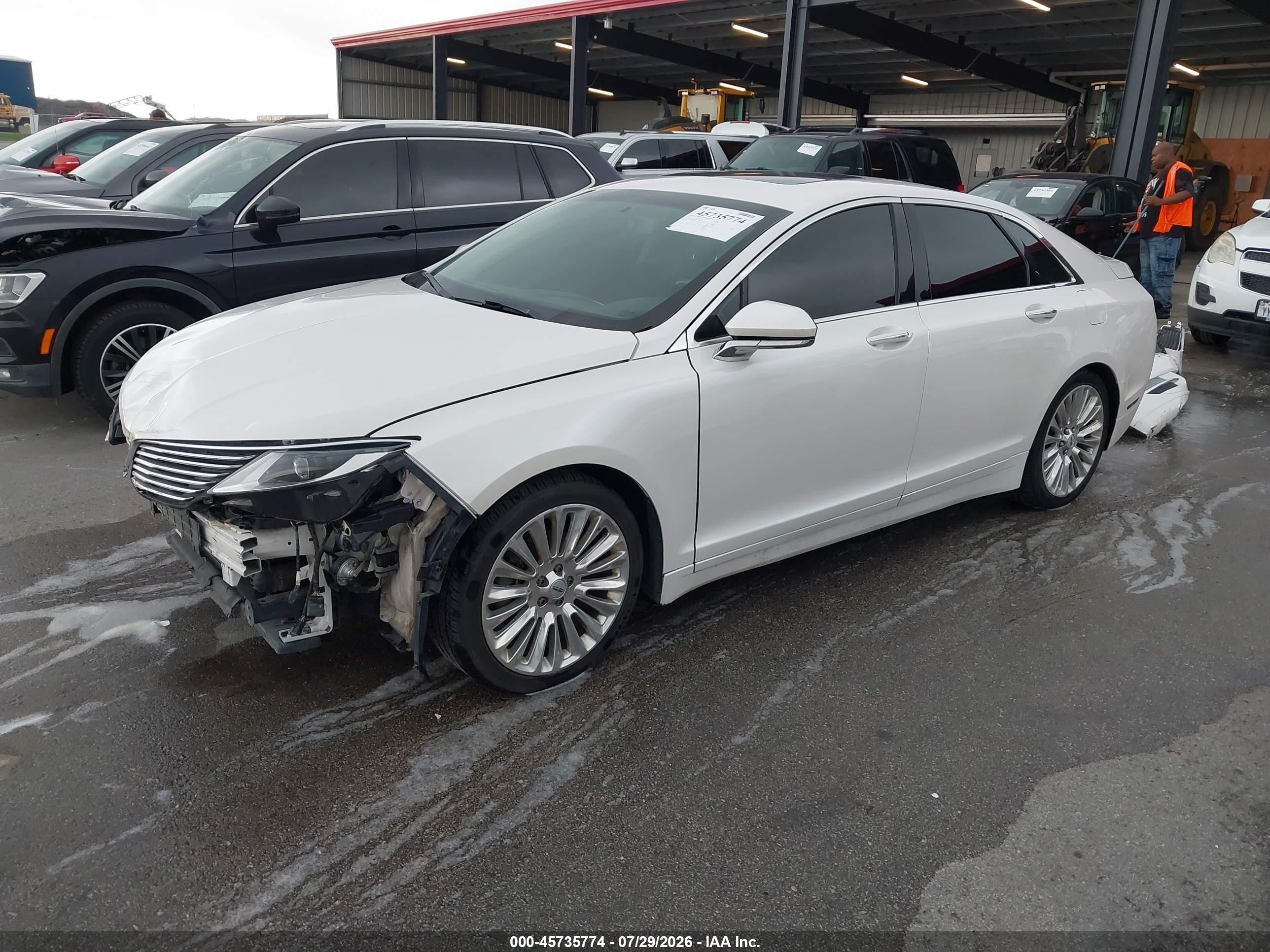 2014 Lincoln Mkz   Белый vin: 3LN6L2G95ER817582