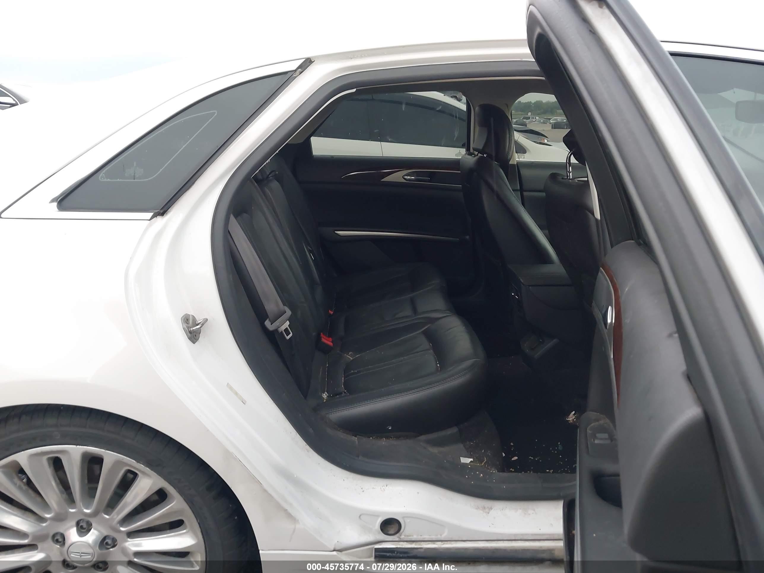 2014 Lincoln Mkz   Белый vin: 3LN6L2G95ER817582