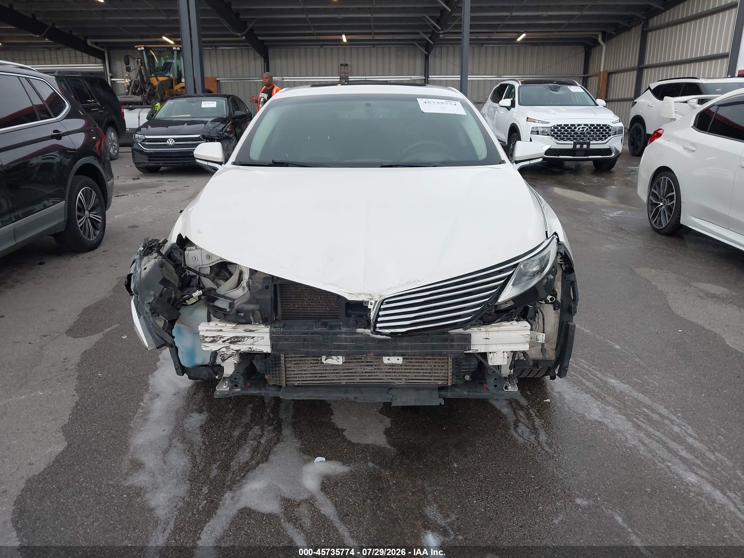 2014 Lincoln Mkz   Белый vin: 3LN6L2G95ER817582