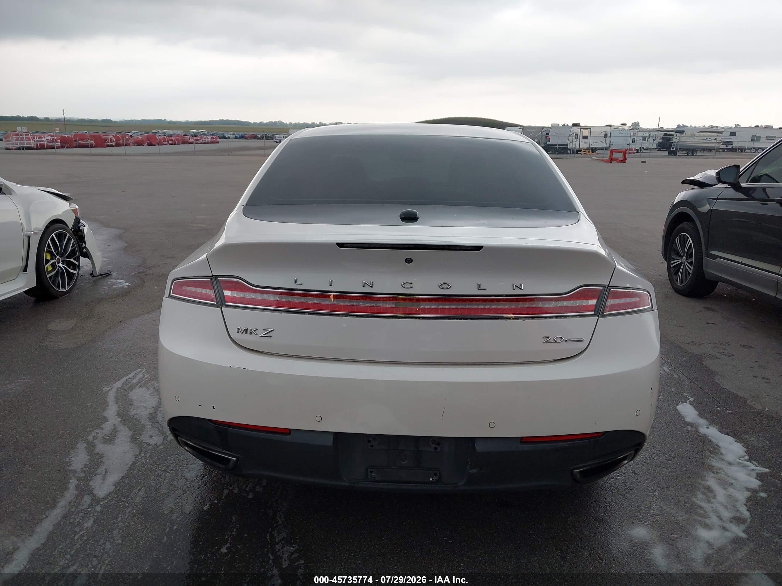 2014 Lincoln Mkz   Белый vin: 3LN6L2G95ER817582