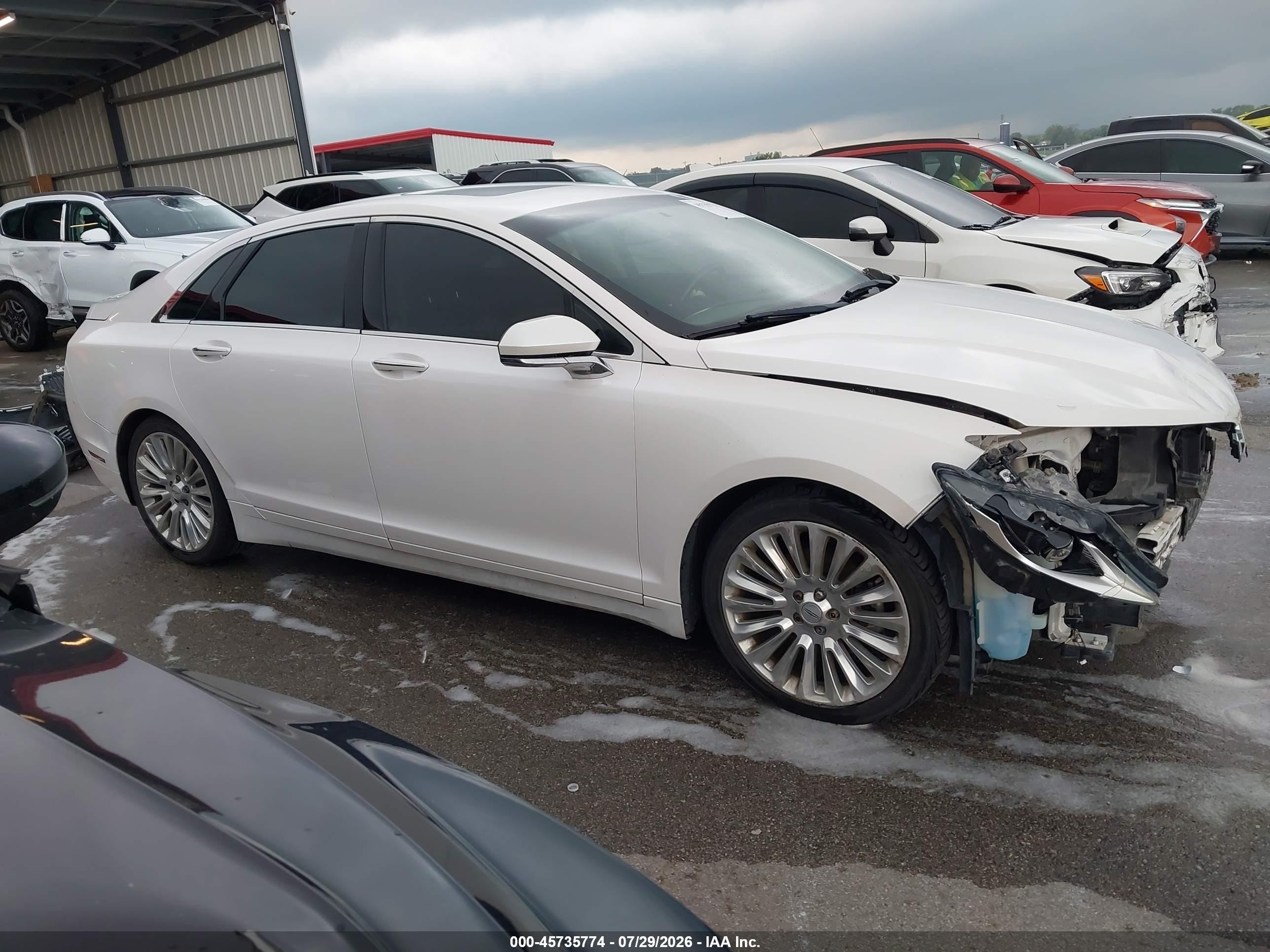 2014 Lincoln Mkz   Белый vin: 3LN6L2G95ER817582