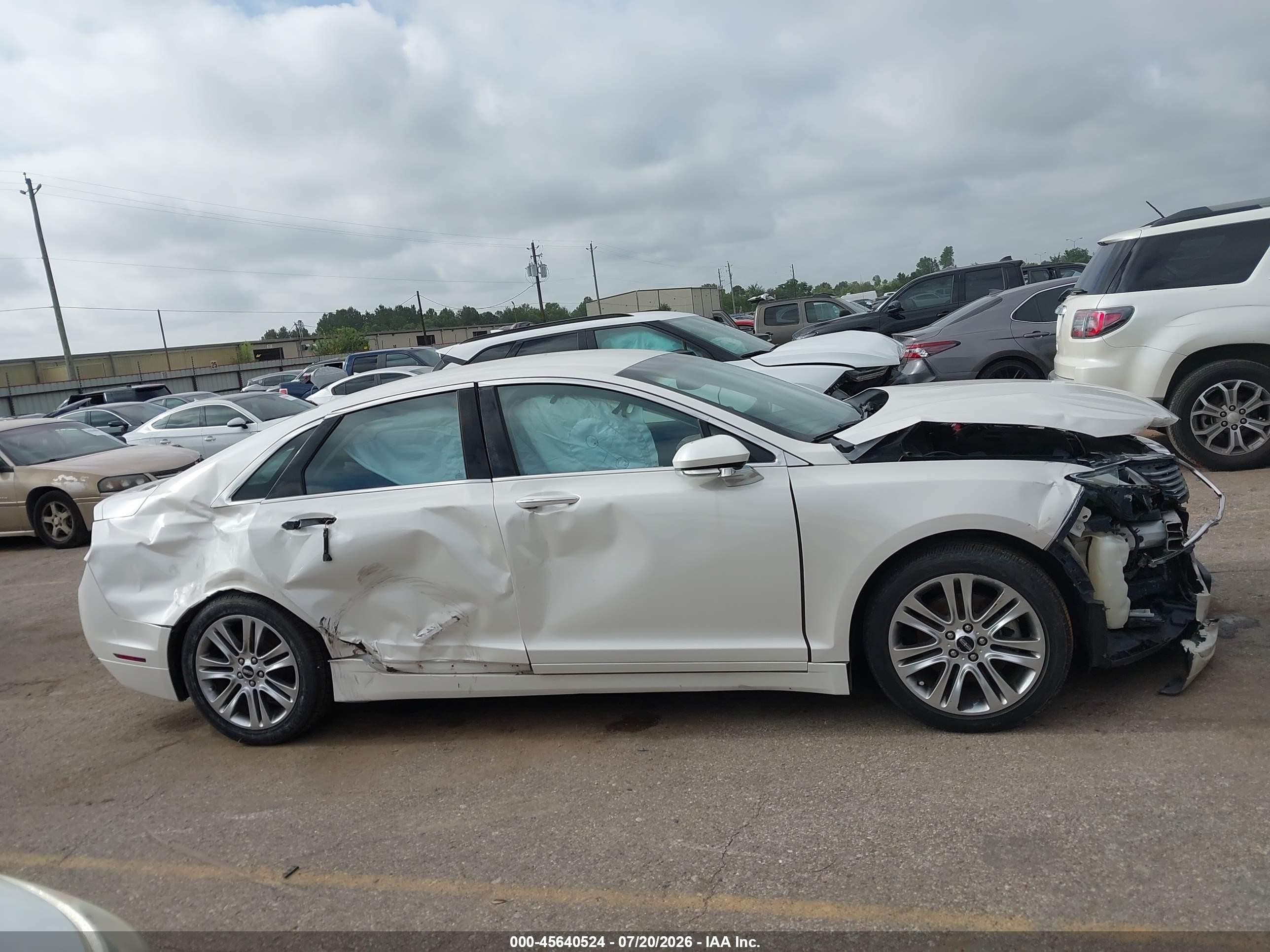 2014 Lincoln Mkz   White vin: 3LN6L2G95ER836181