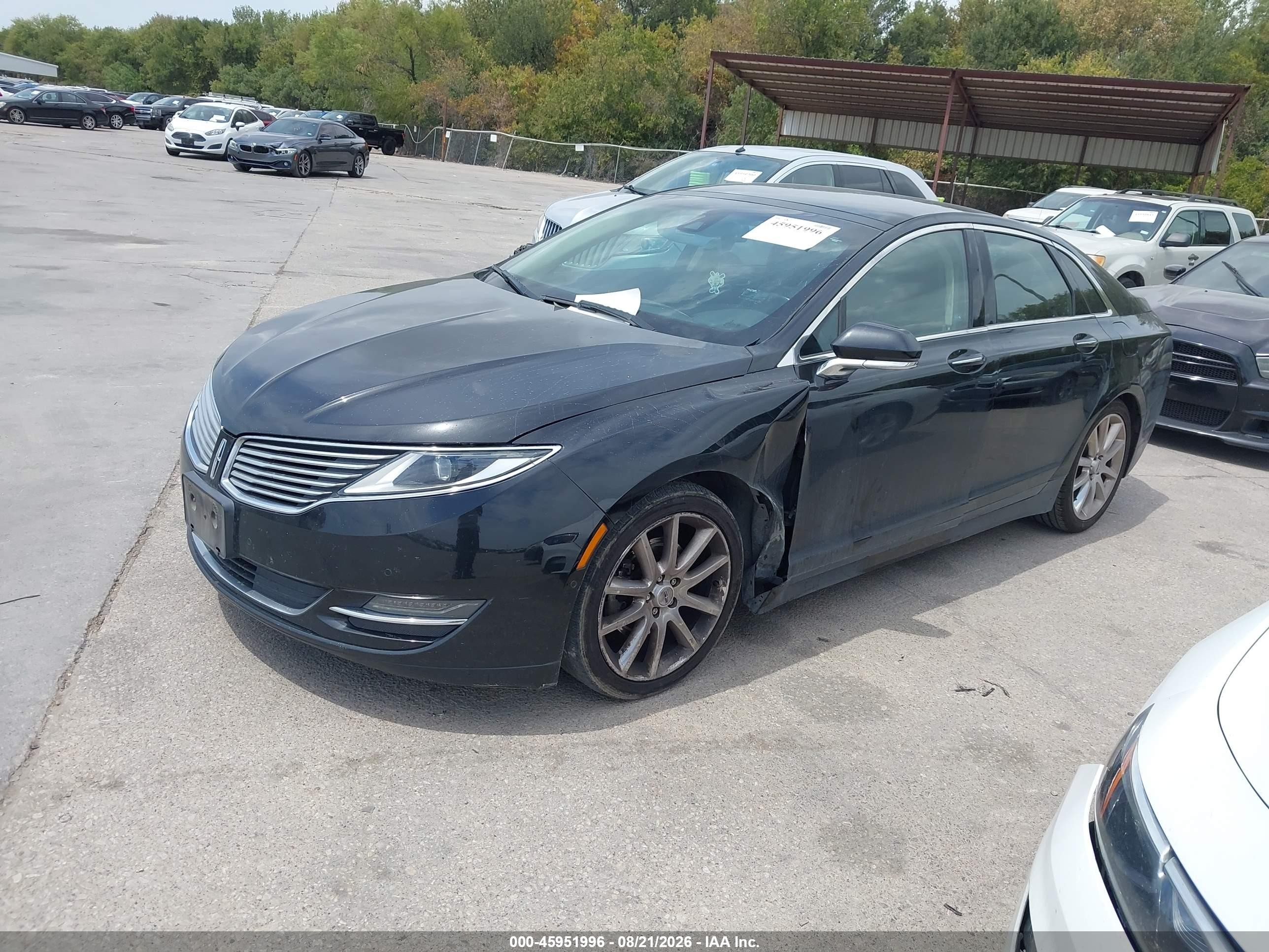 2015 Lincoln Mkz   Black vin: 3LN6L2G95FR603404