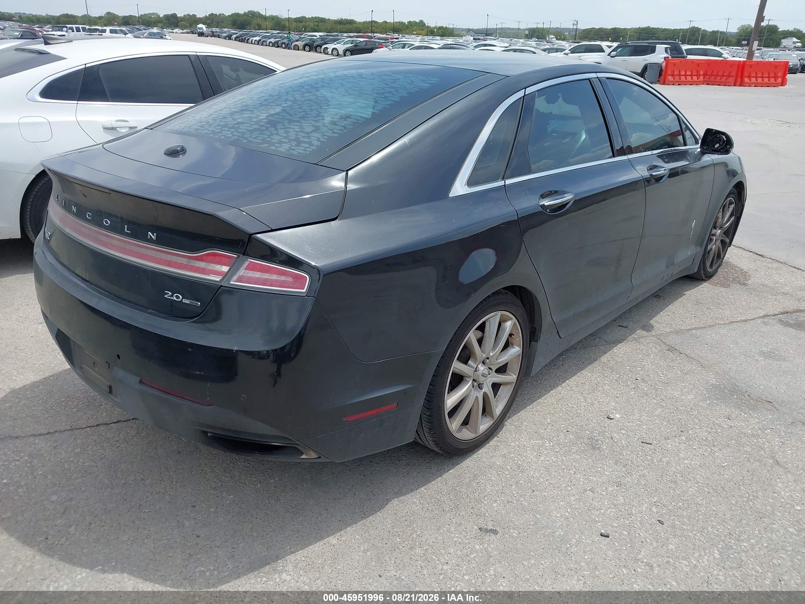 2015 Lincoln Mkz   Black vin: 3LN6L2G95FR603404