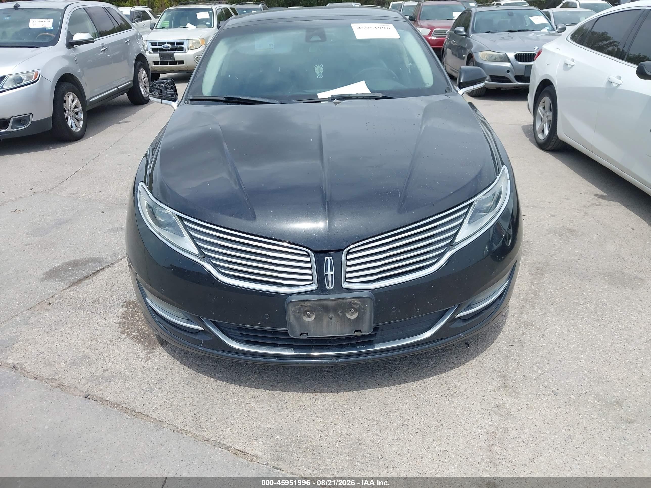 2015 Lincoln Mkz   Black vin: 3LN6L2G95FR603404