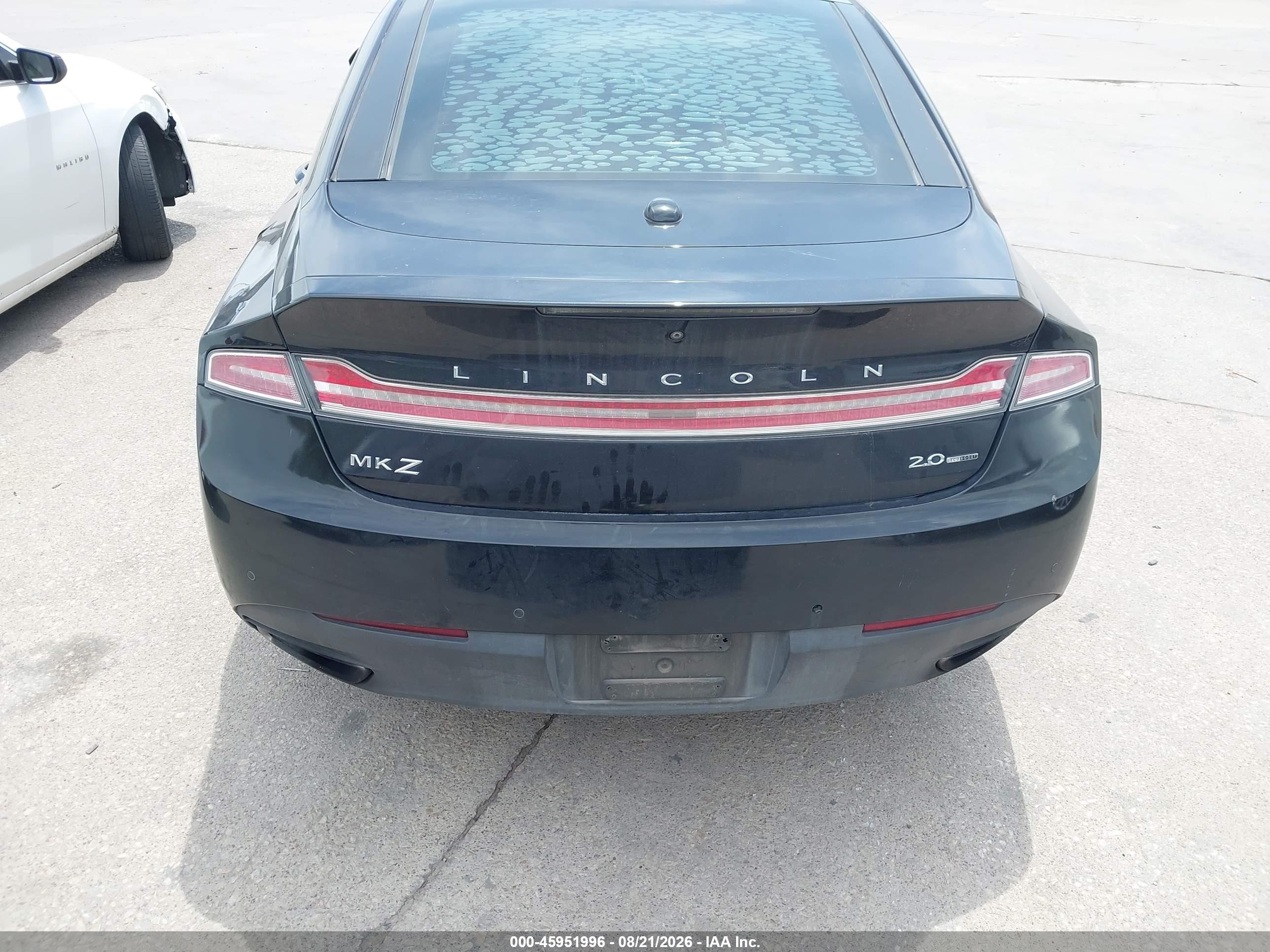 2015 Lincoln Mkz   Black vin: 3LN6L2G95FR603404