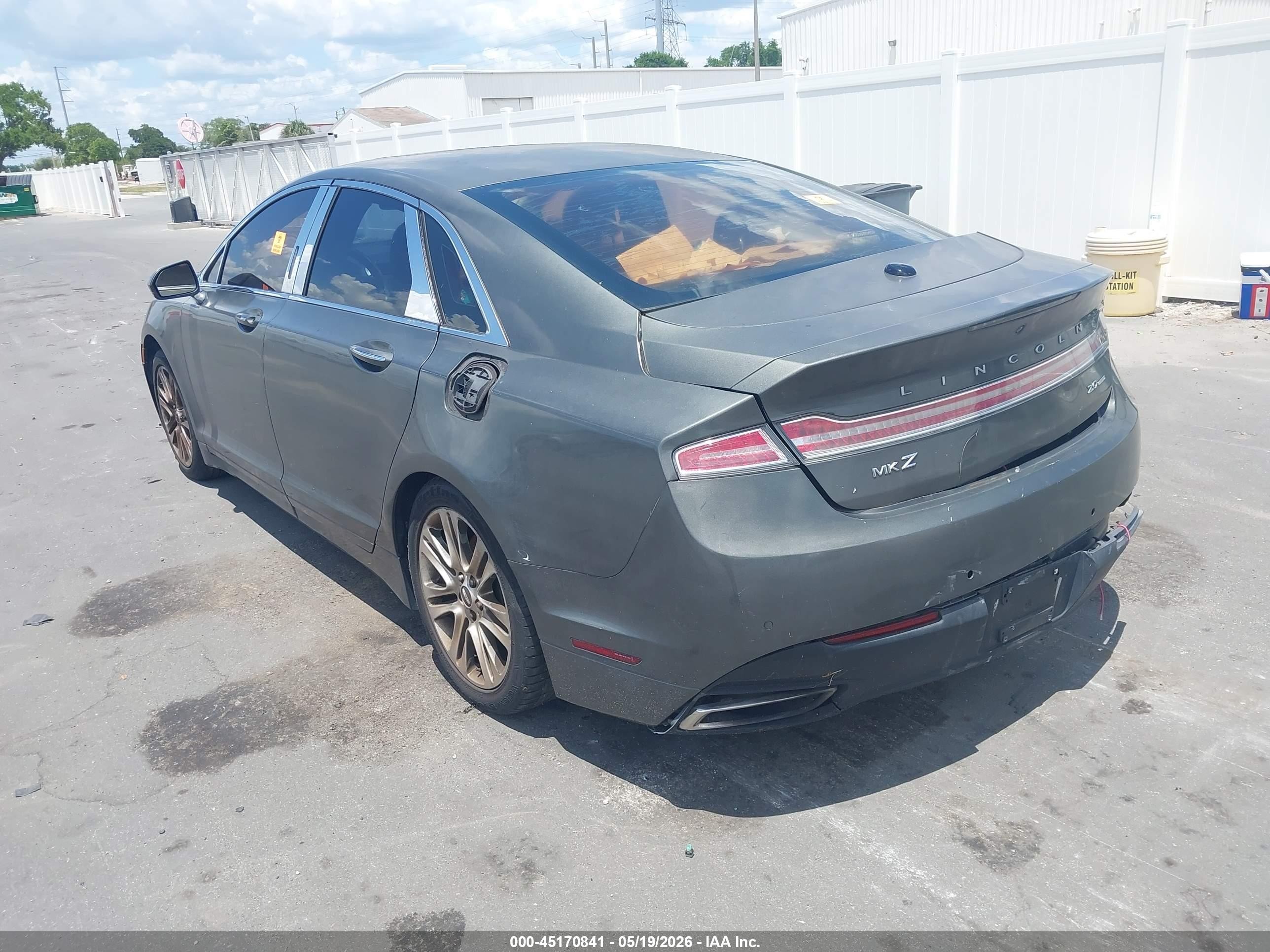 2015 Lincoln Mkz   Gray vin: 3LN6L2G95FR616119