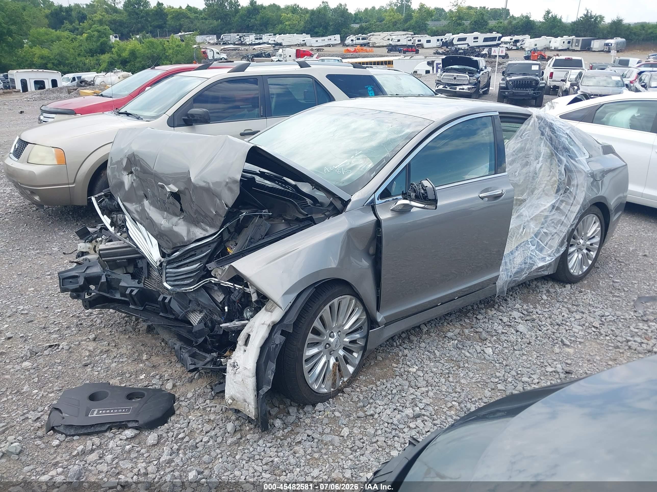 2015 Lincoln Mkz   Gray vin: 3LN6L2G95FR618355