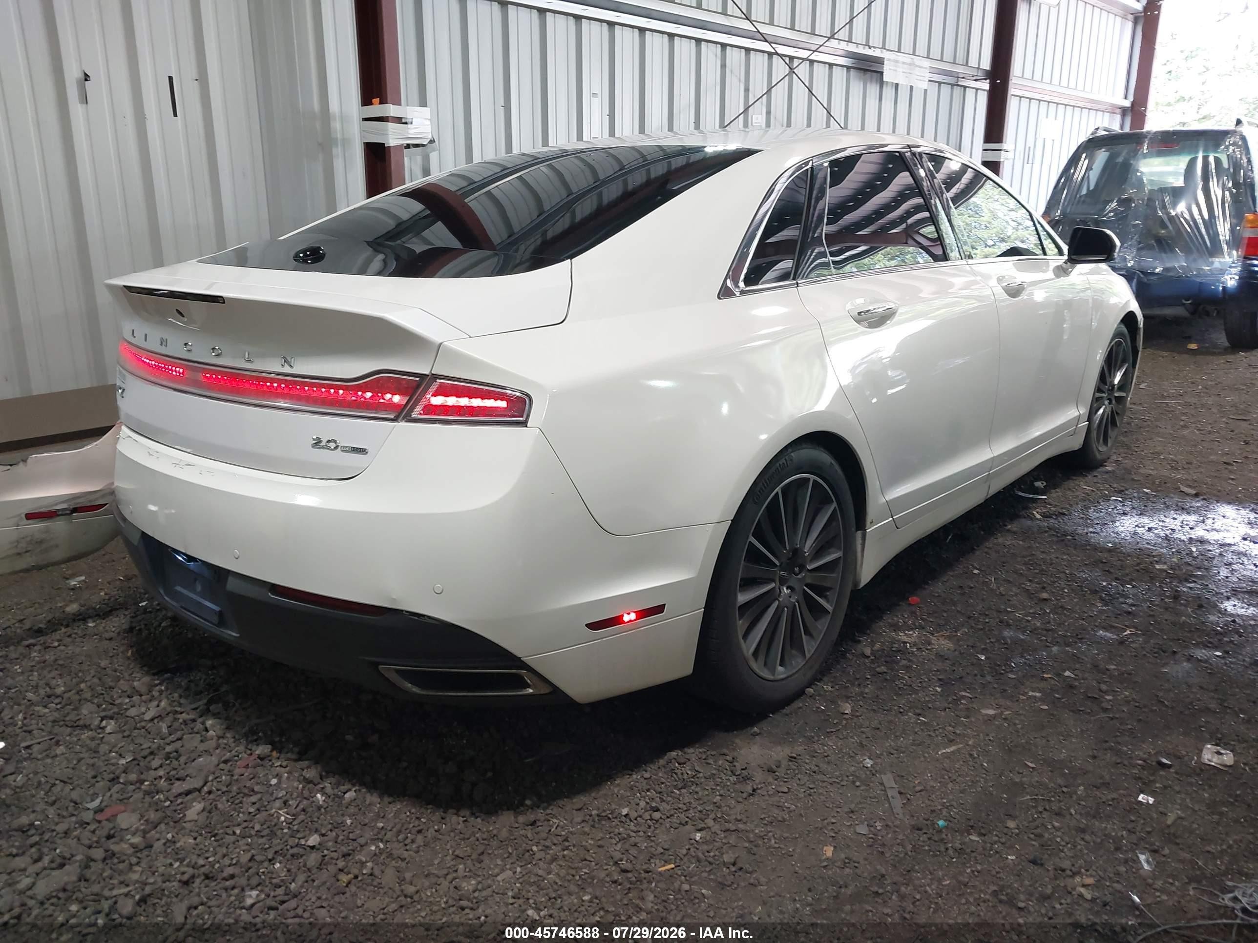 2013 Lincoln Mkz   White vin: 3LN6L2G96DR818187