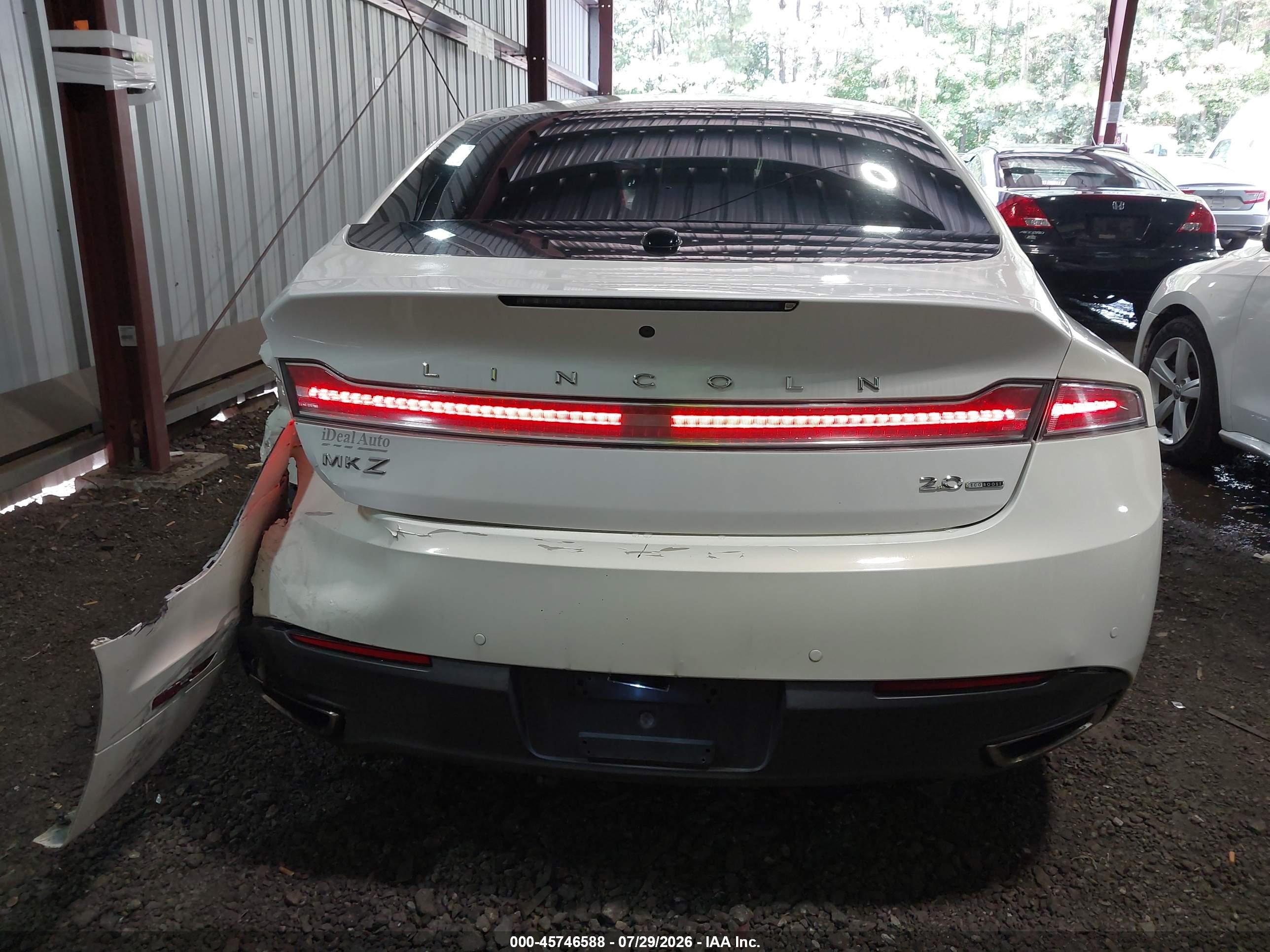 2013 Lincoln Mkz   White vin: 3LN6L2G96DR818187