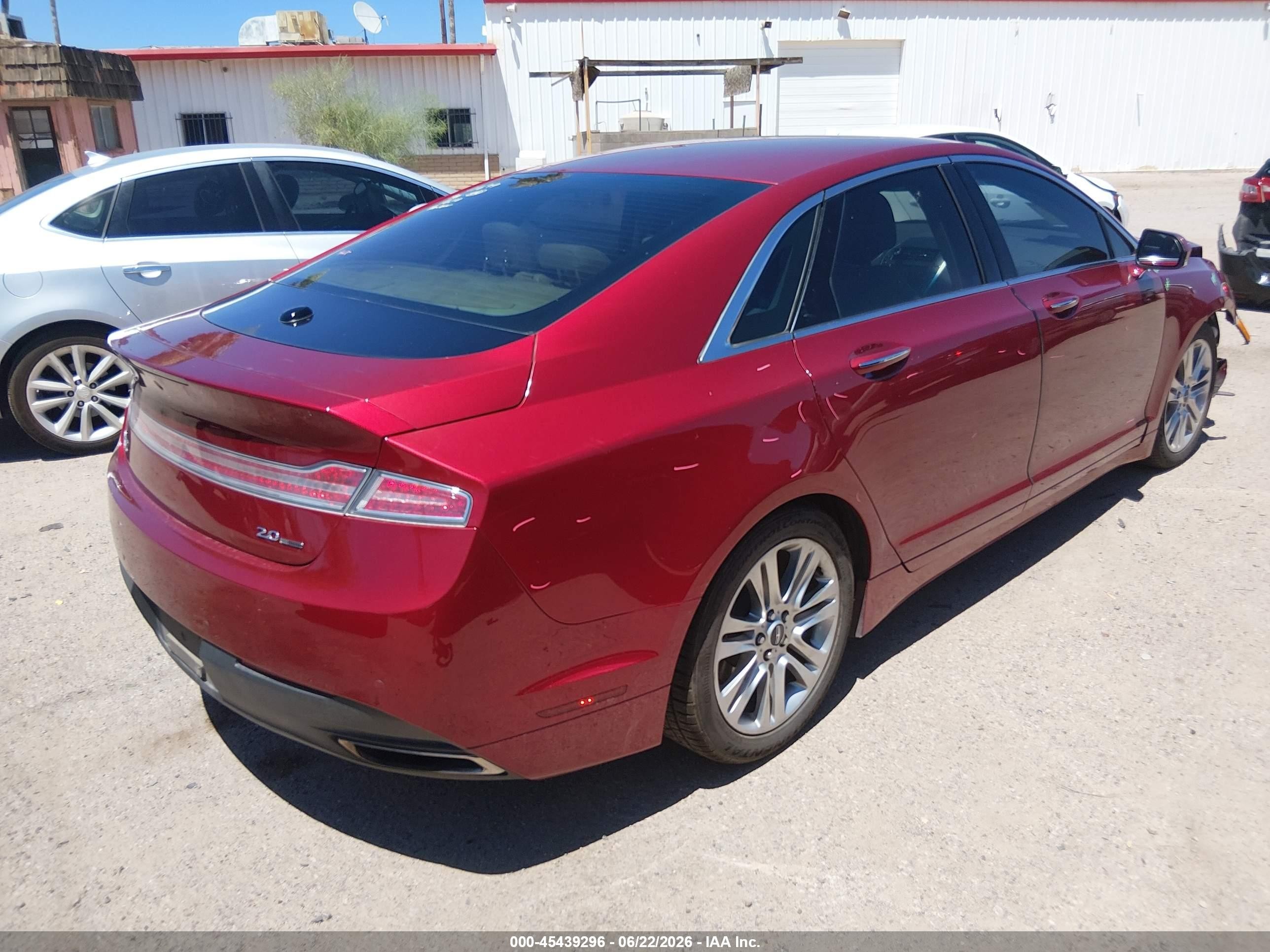 2014 Lincoln Mkz   Red vin: 3LN6L2G97ER800704