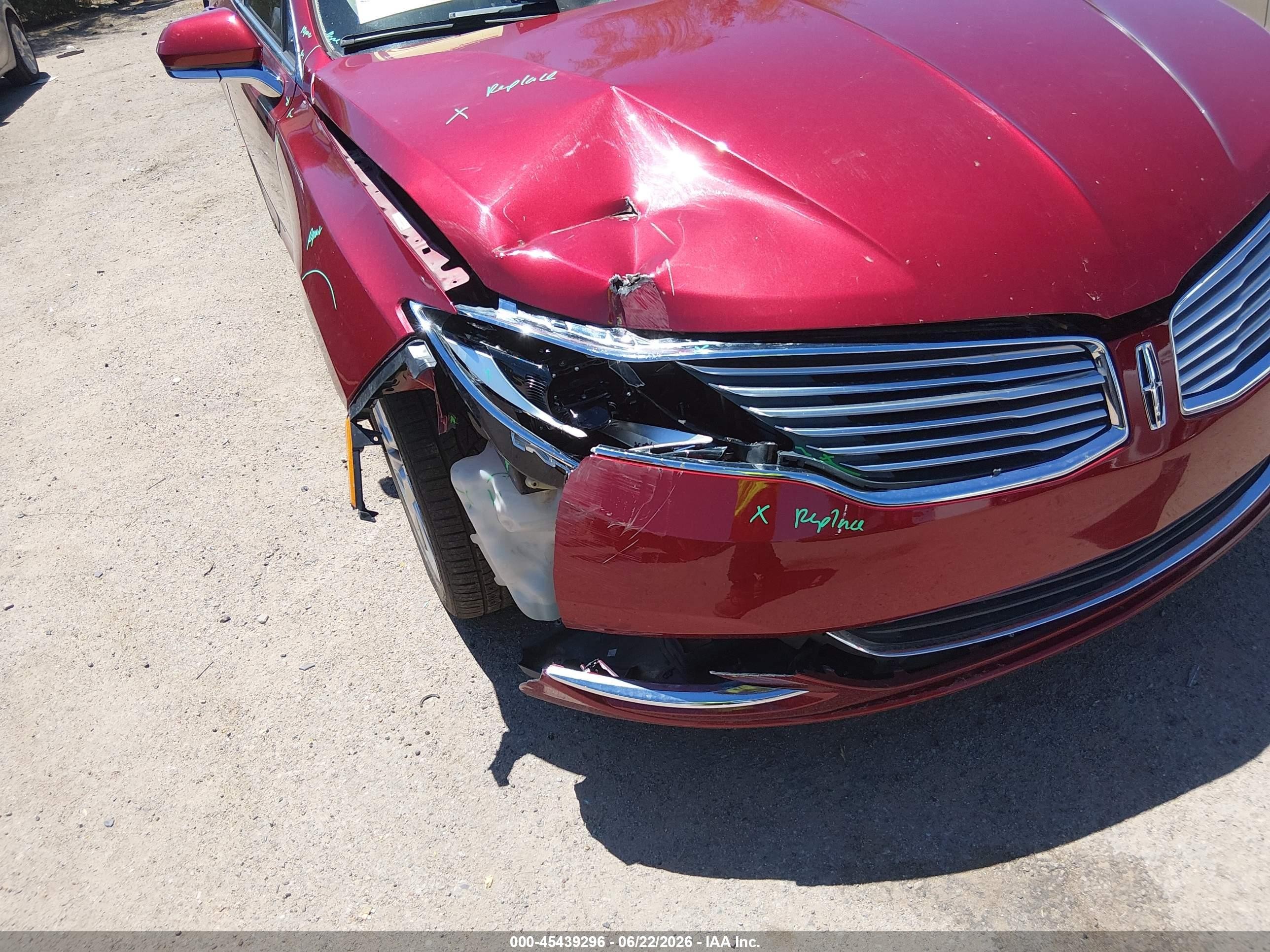2014 Lincoln Mkz   Red vin: 3LN6L2G97ER800704