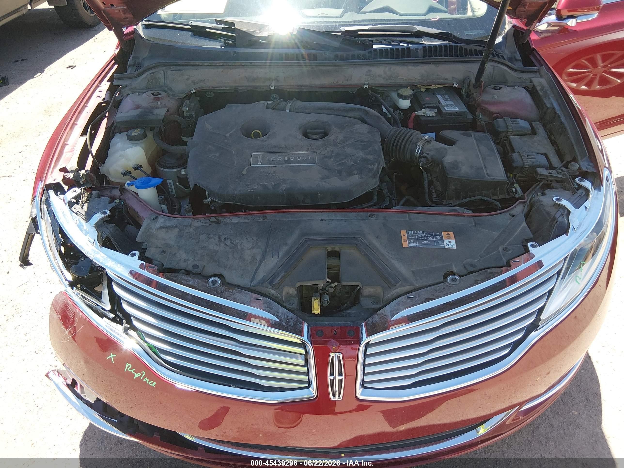 2014 Lincoln Mkz   Red vin: 3LN6L2G97ER800704