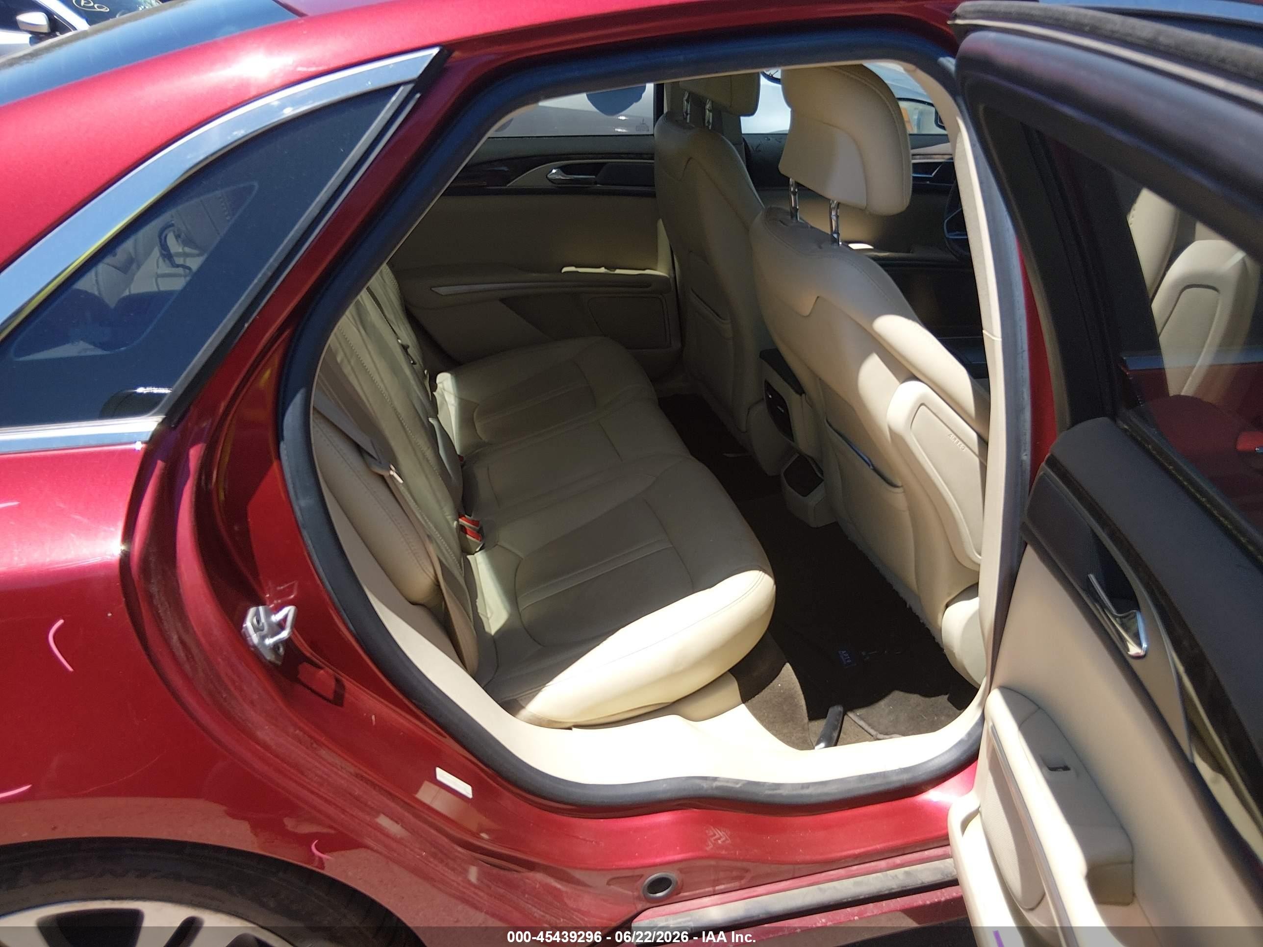 2014 Lincoln Mkz   Red vin: 3LN6L2G97ER800704