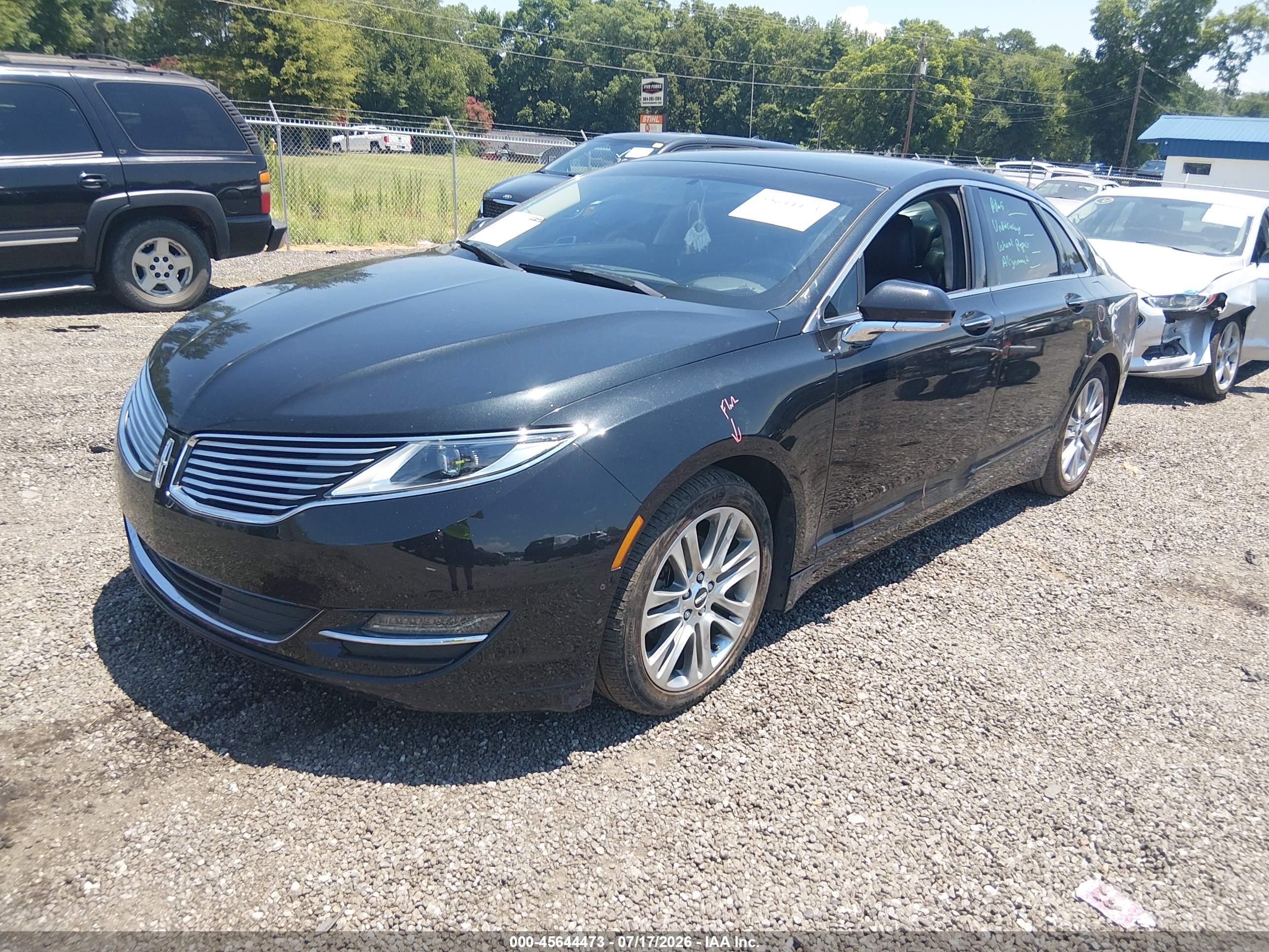 2015 Lincoln Mkz   Black vin: 3LN6L2G97FR613707