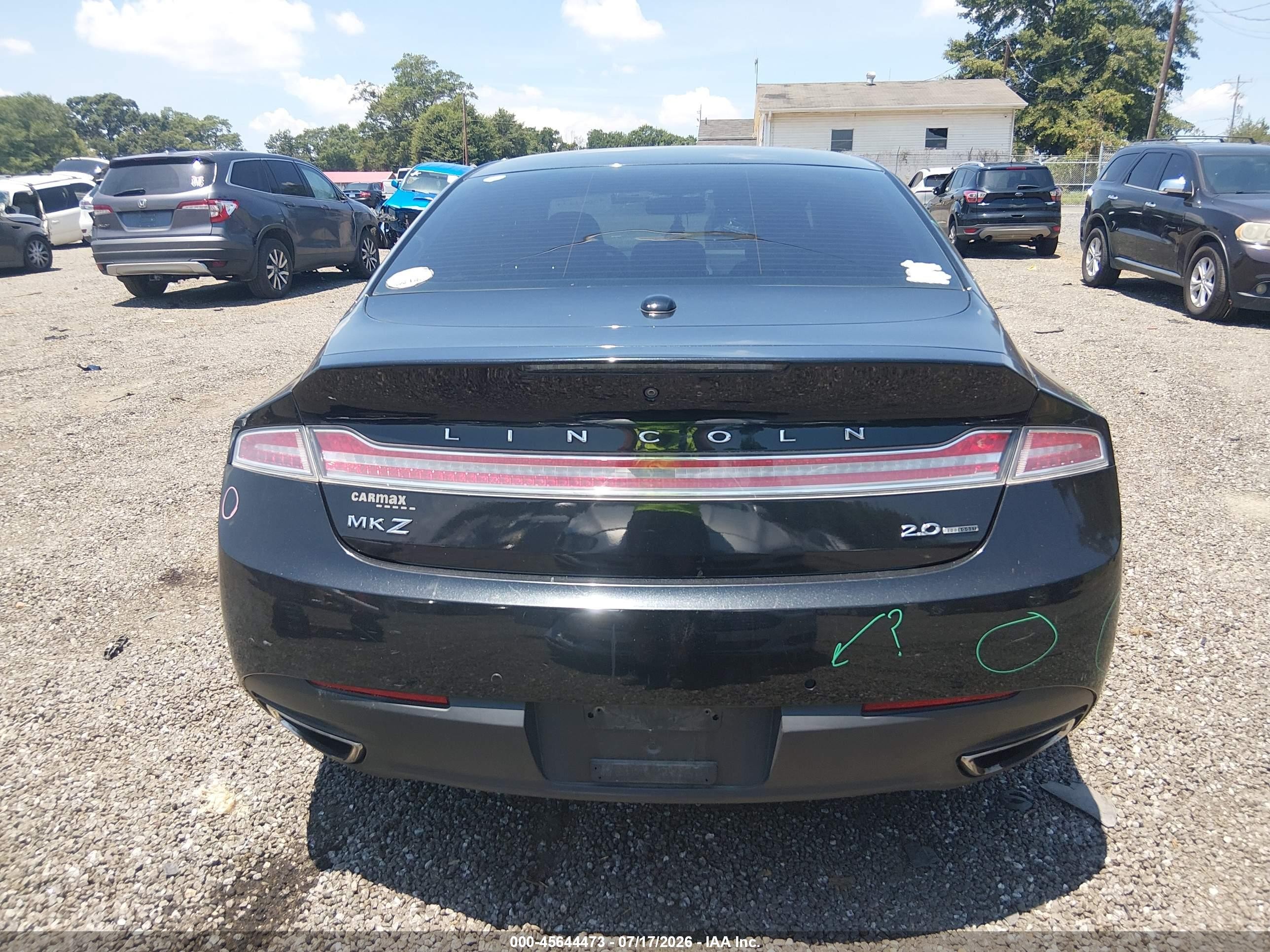 2015 Lincoln Mkz   Black vin: 3LN6L2G97FR613707