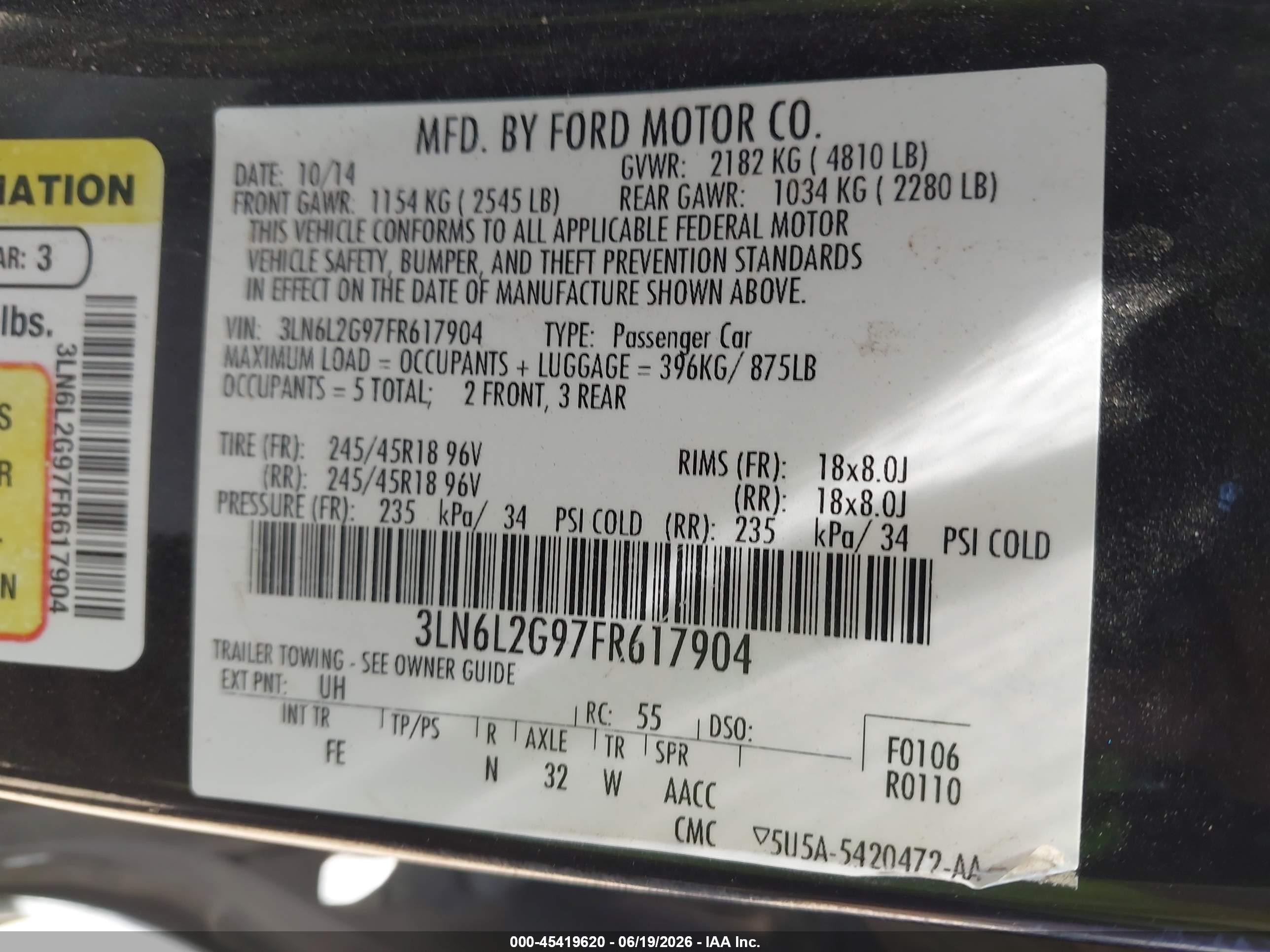 2015 Lincoln Mkz   Gray vin: 3LN6L2G97FR617904