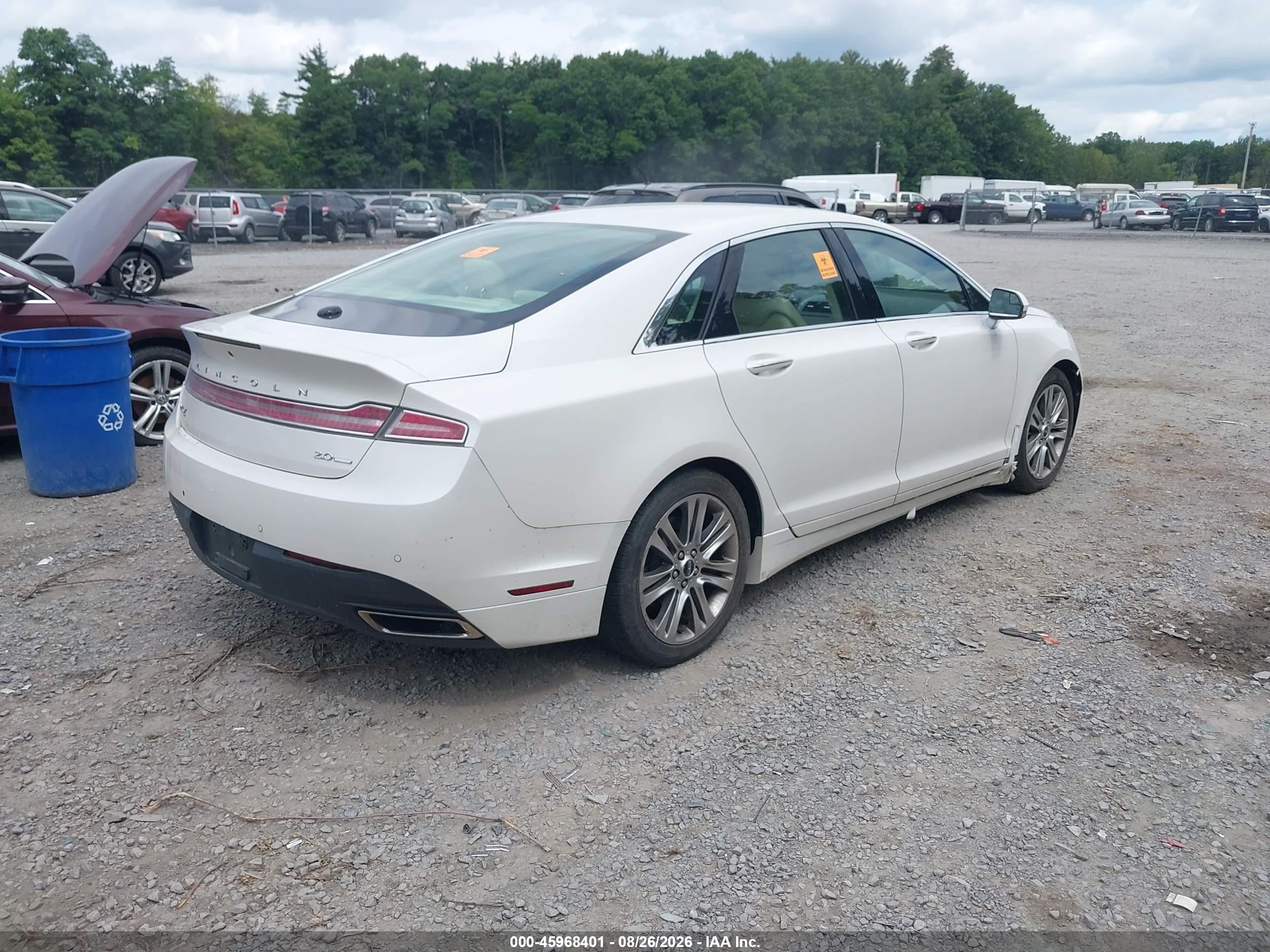 2013 Lincoln Mkz   Cream vin: 3LN6L2G98DR823598