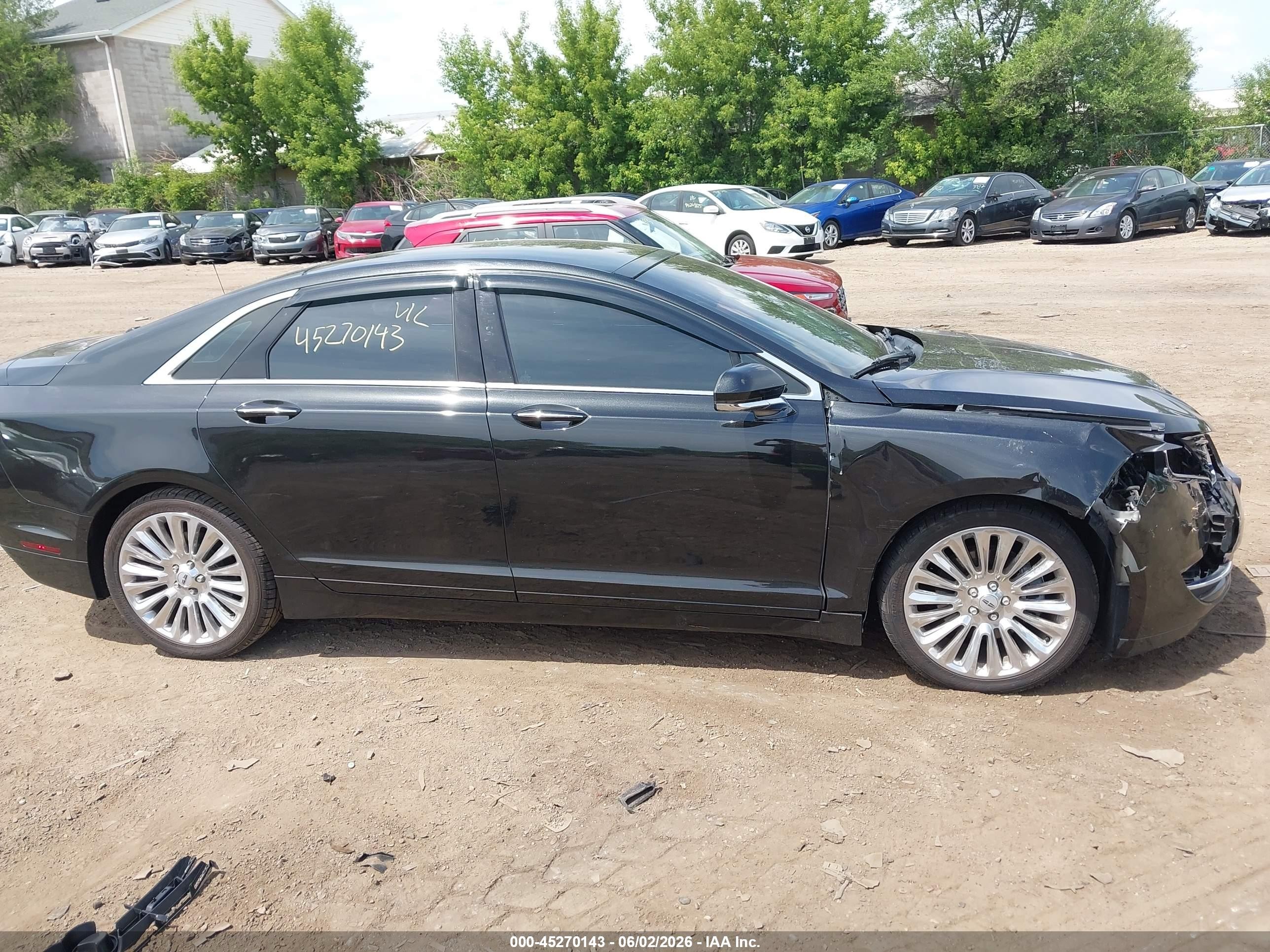 2013 Lincoln Mkz   Black vin: 3LN6L2G99DR805272