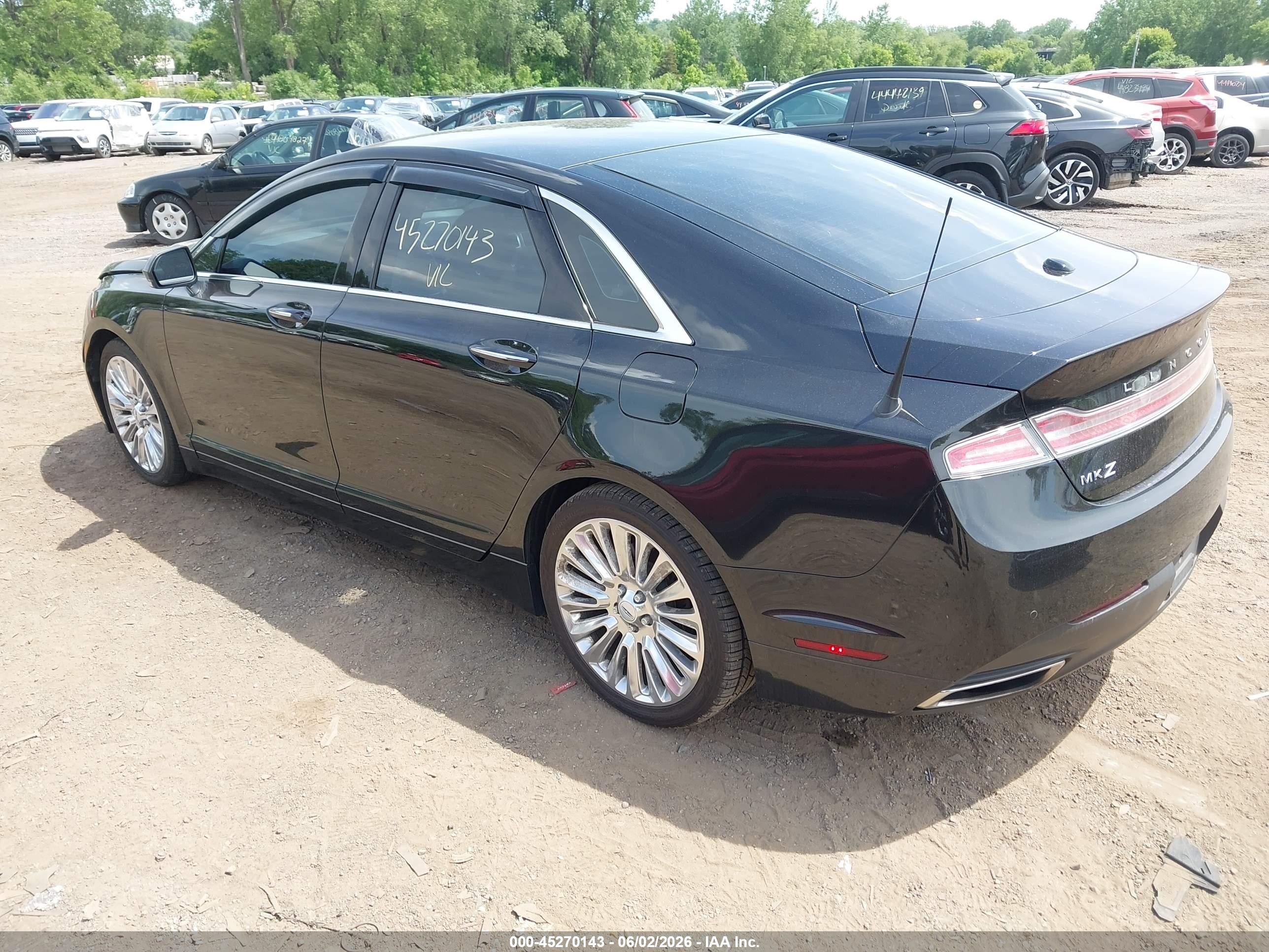 2013 Lincoln Mkz   Black vin: 3LN6L2G99DR805272