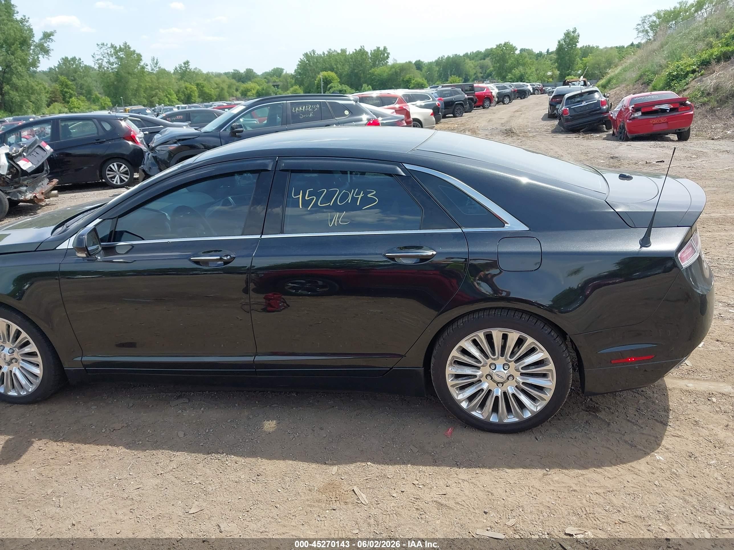 2013 Lincoln Mkz   Black vin: 3LN6L2G99DR805272