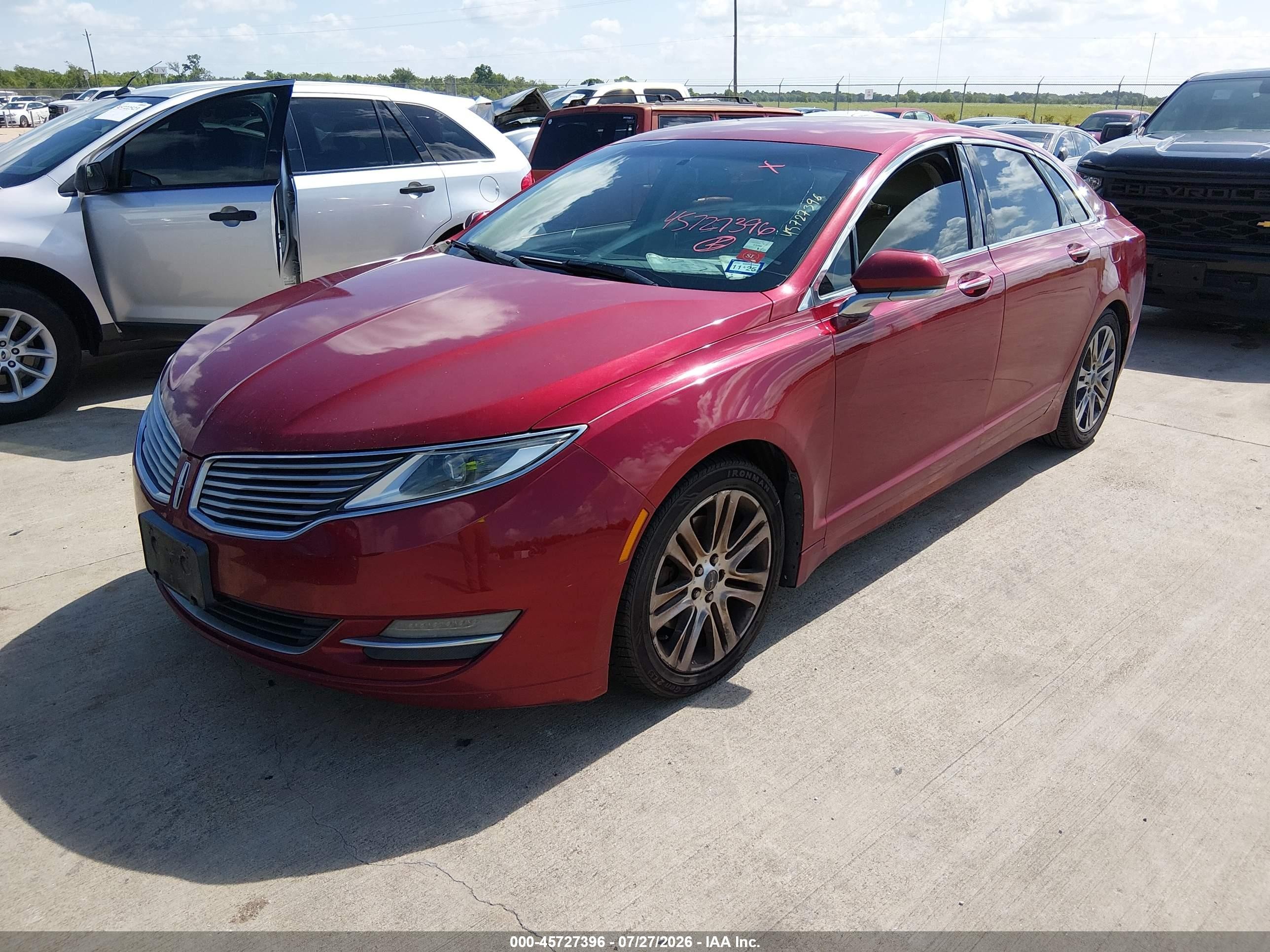2013 Lincoln Mkz   Бордовый vin: 3LN6L2G99DR819785