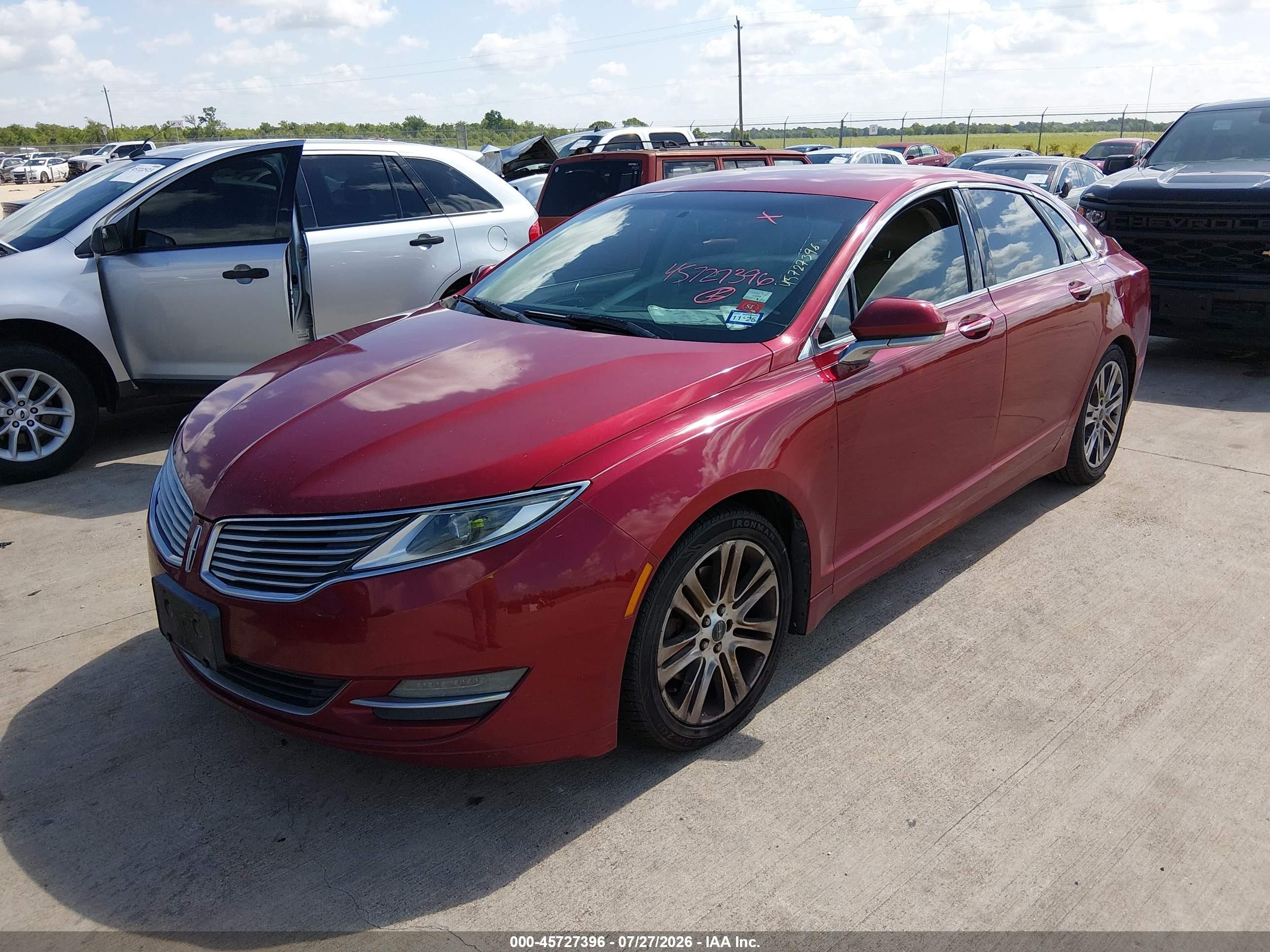 2013 Lincoln Mkz   Бордовый vin: 3LN6L2G99DR819785