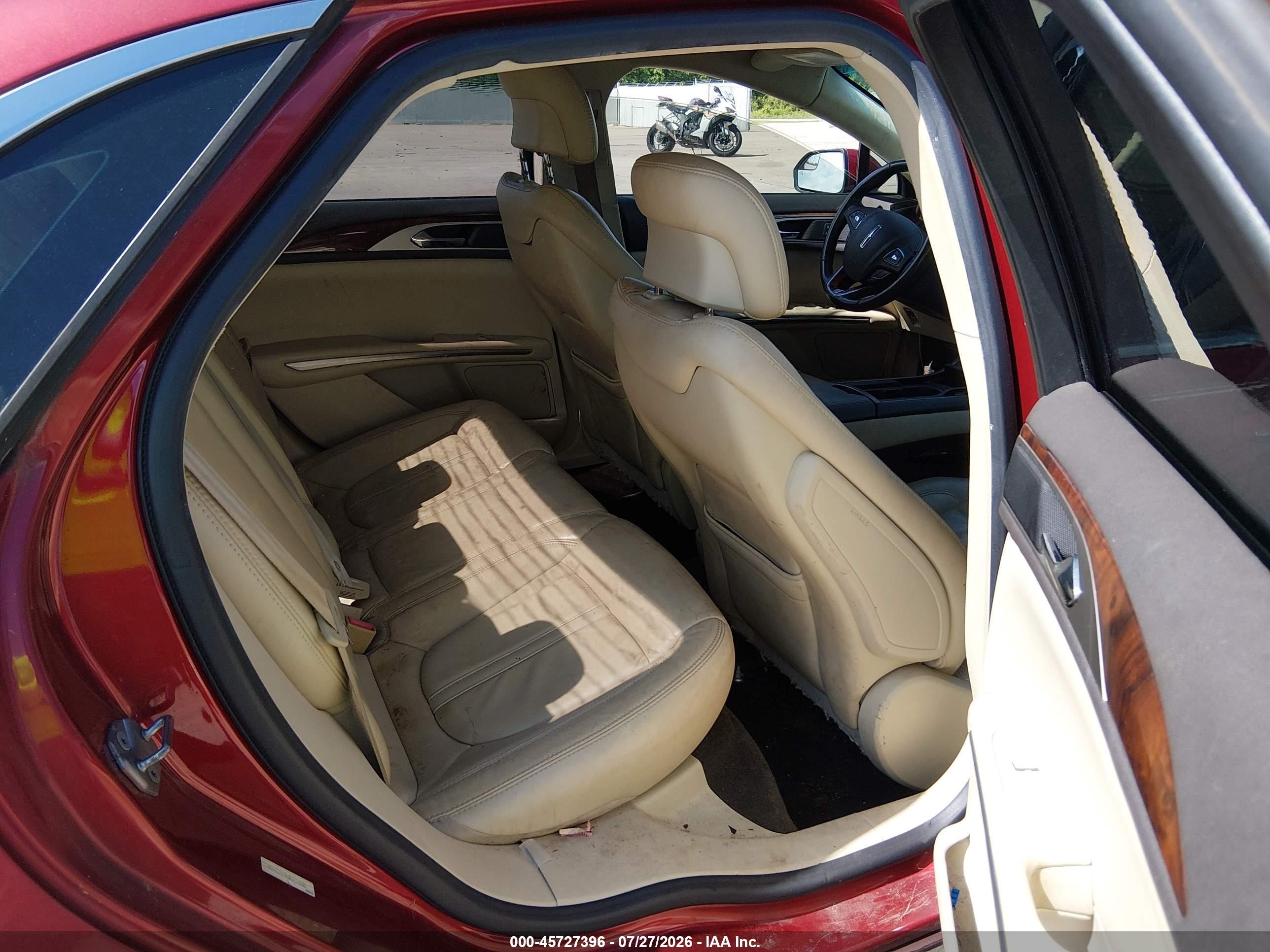 2013 Lincoln Mkz   Бордовый vin: 3LN6L2G99DR819785
