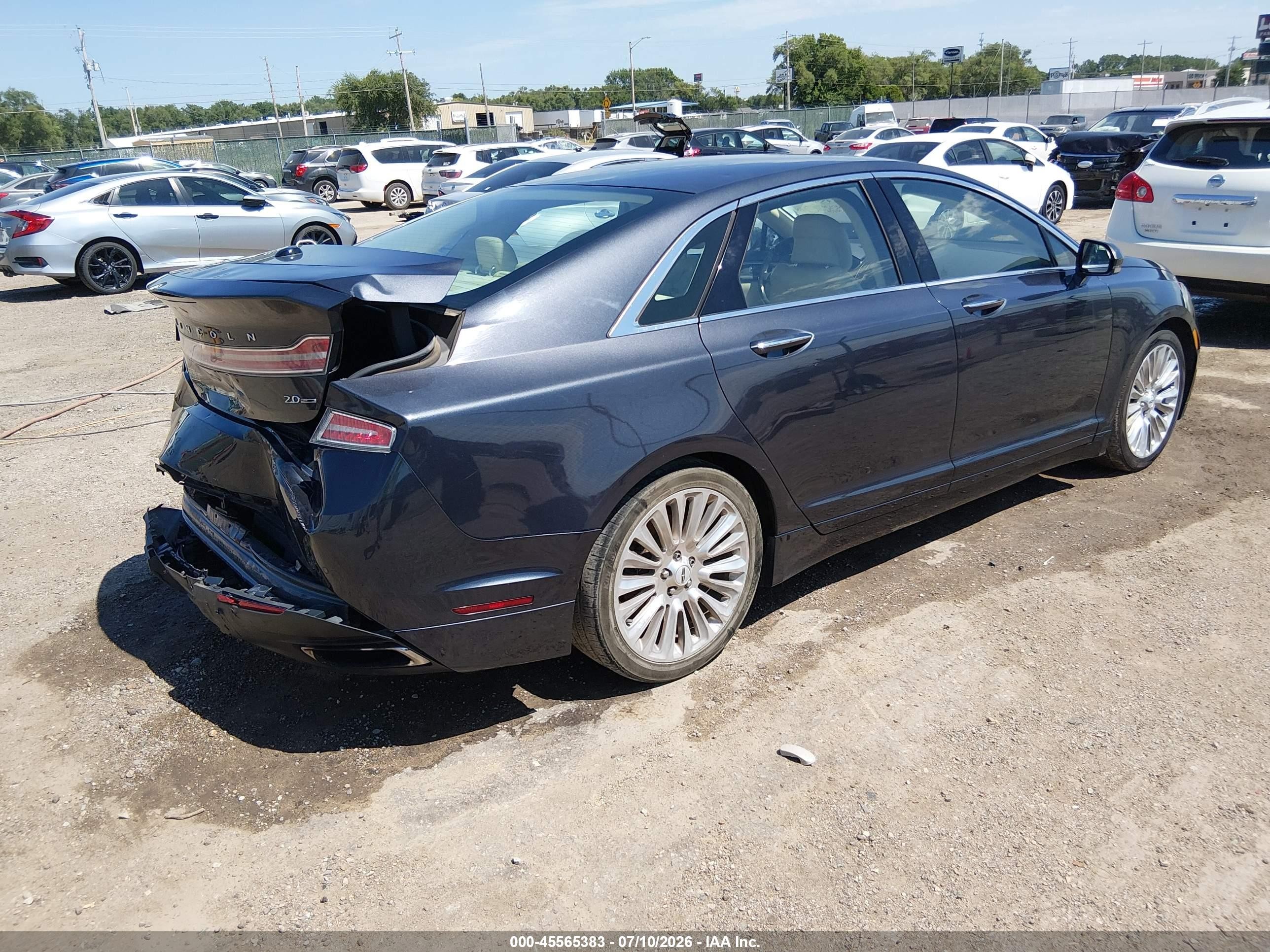 2014 Lincoln Mkz Blue vin: 3LN6L2G99ER808173