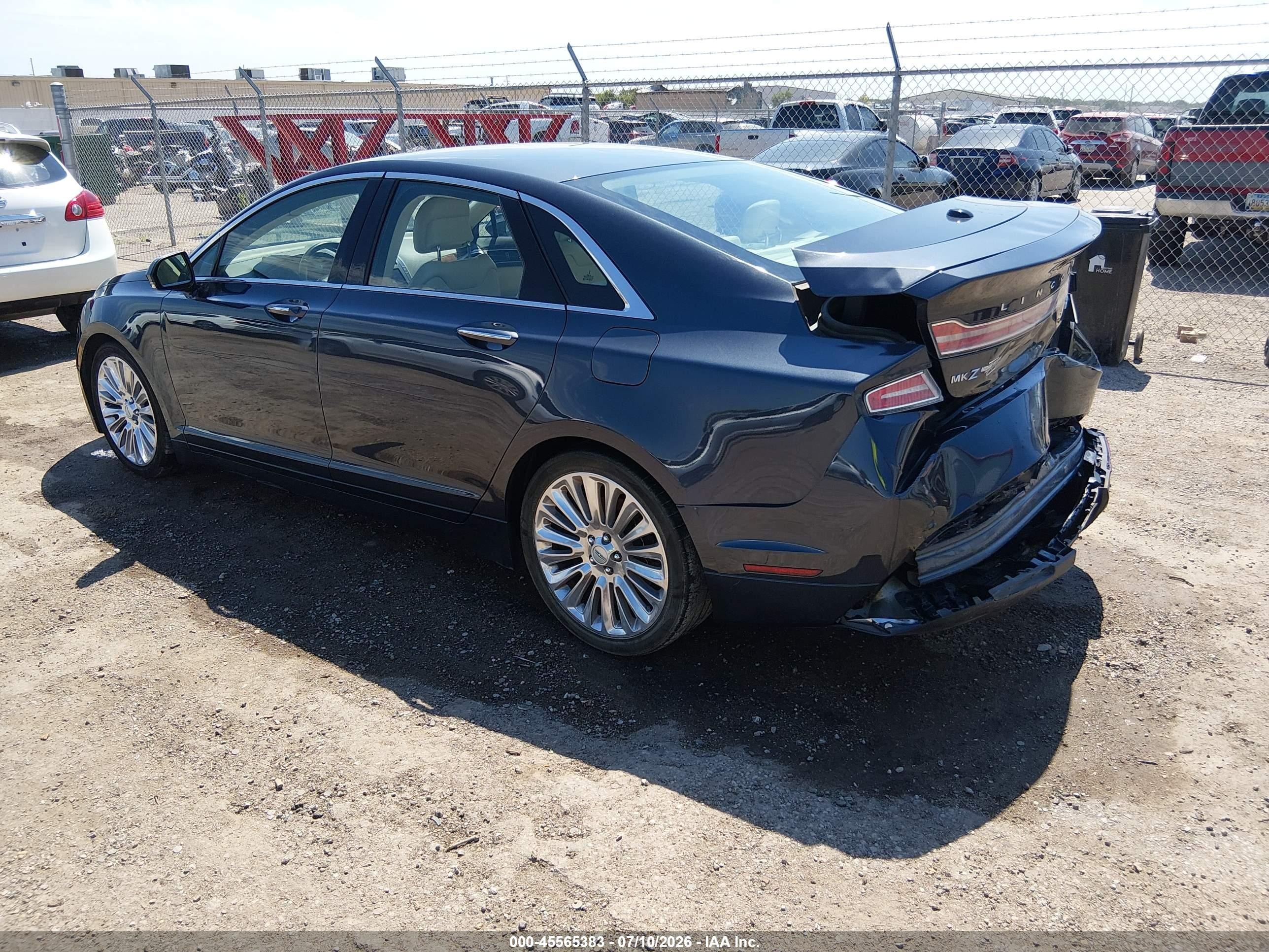 2014 Lincoln Mkz Blue vin: 3LN6L2G99ER808173