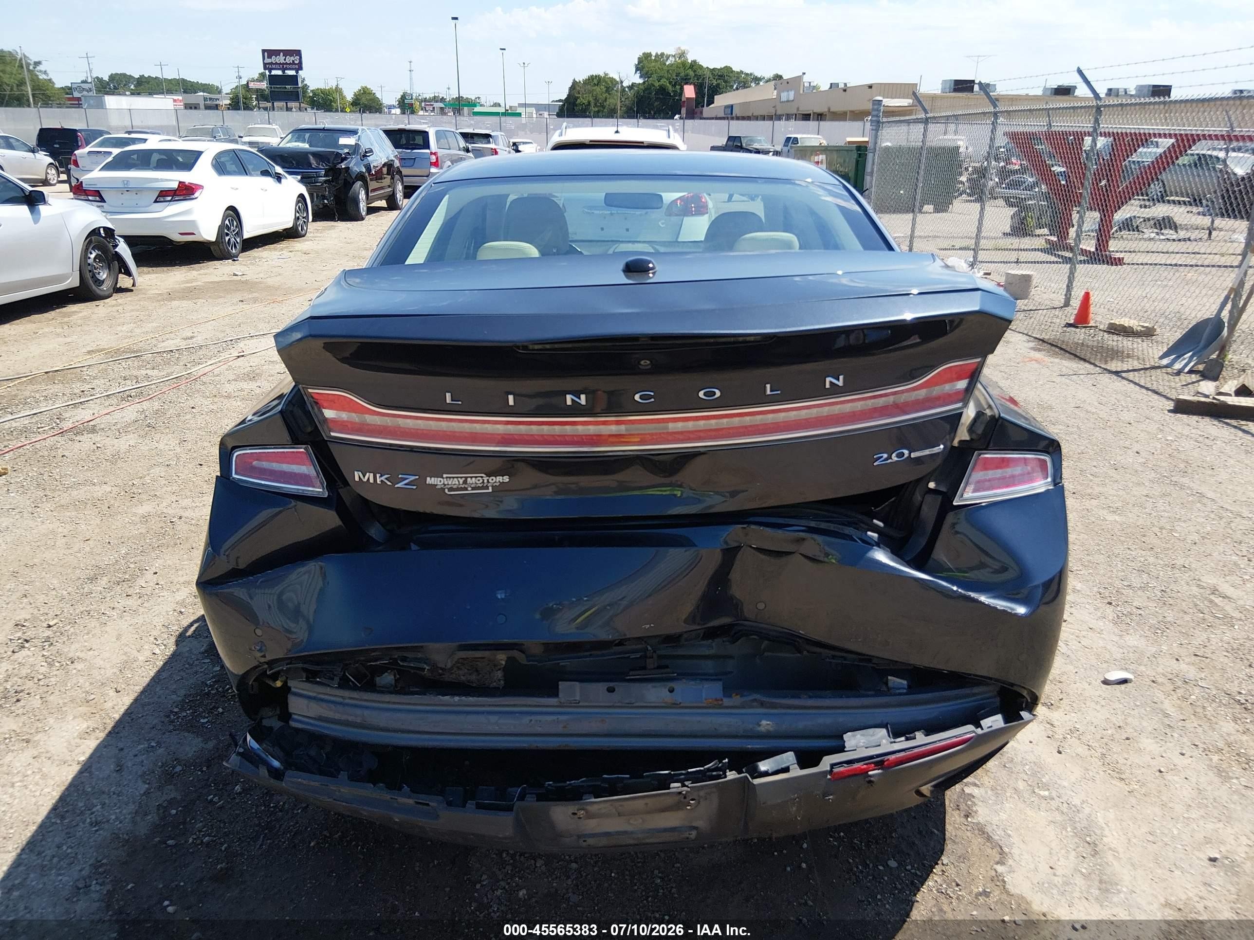 2014 Lincoln Mkz Blue vin: 3LN6L2G99ER808173