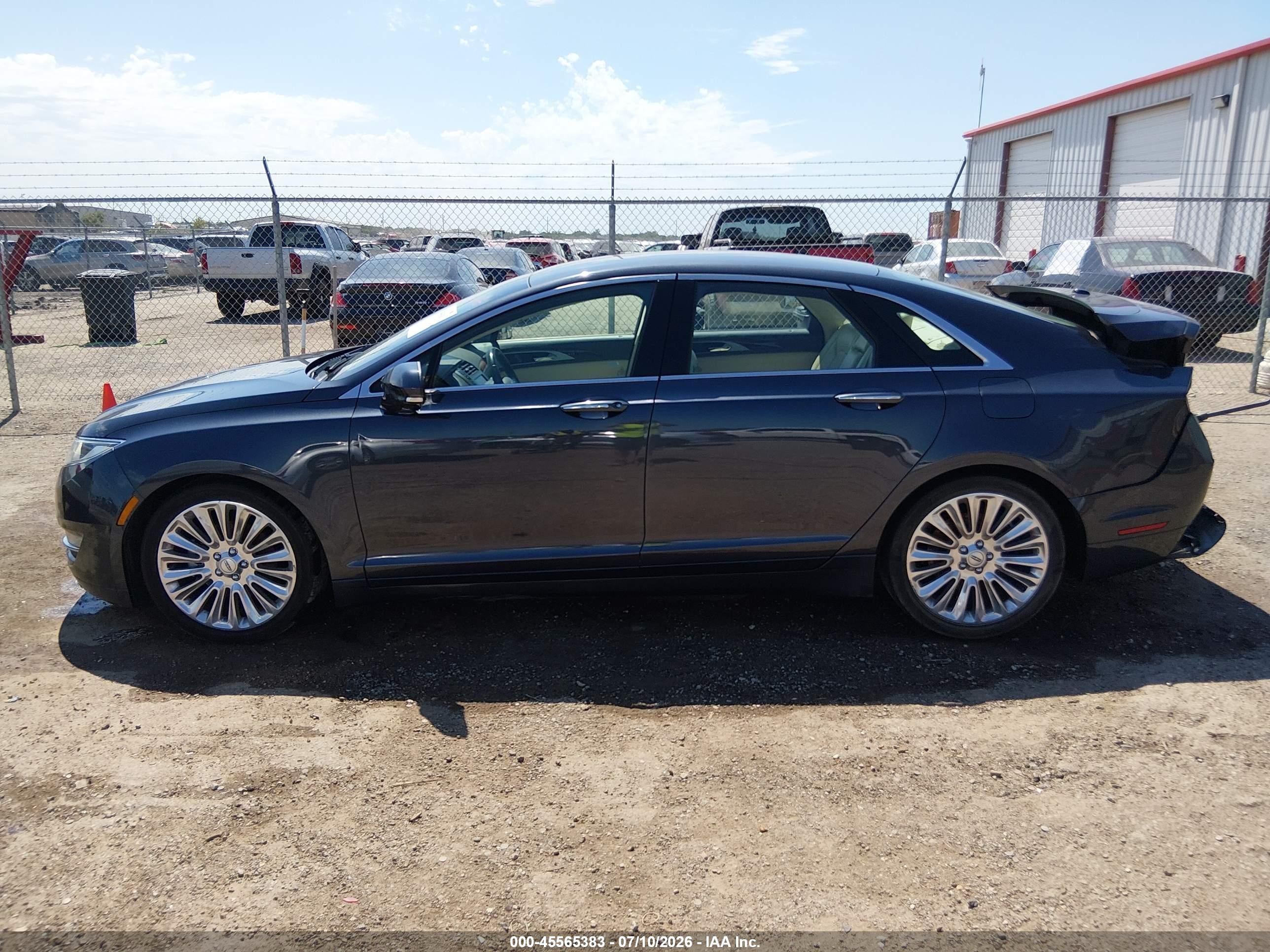 2014 Lincoln Mkz Blue vin: 3LN6L2G99ER808173