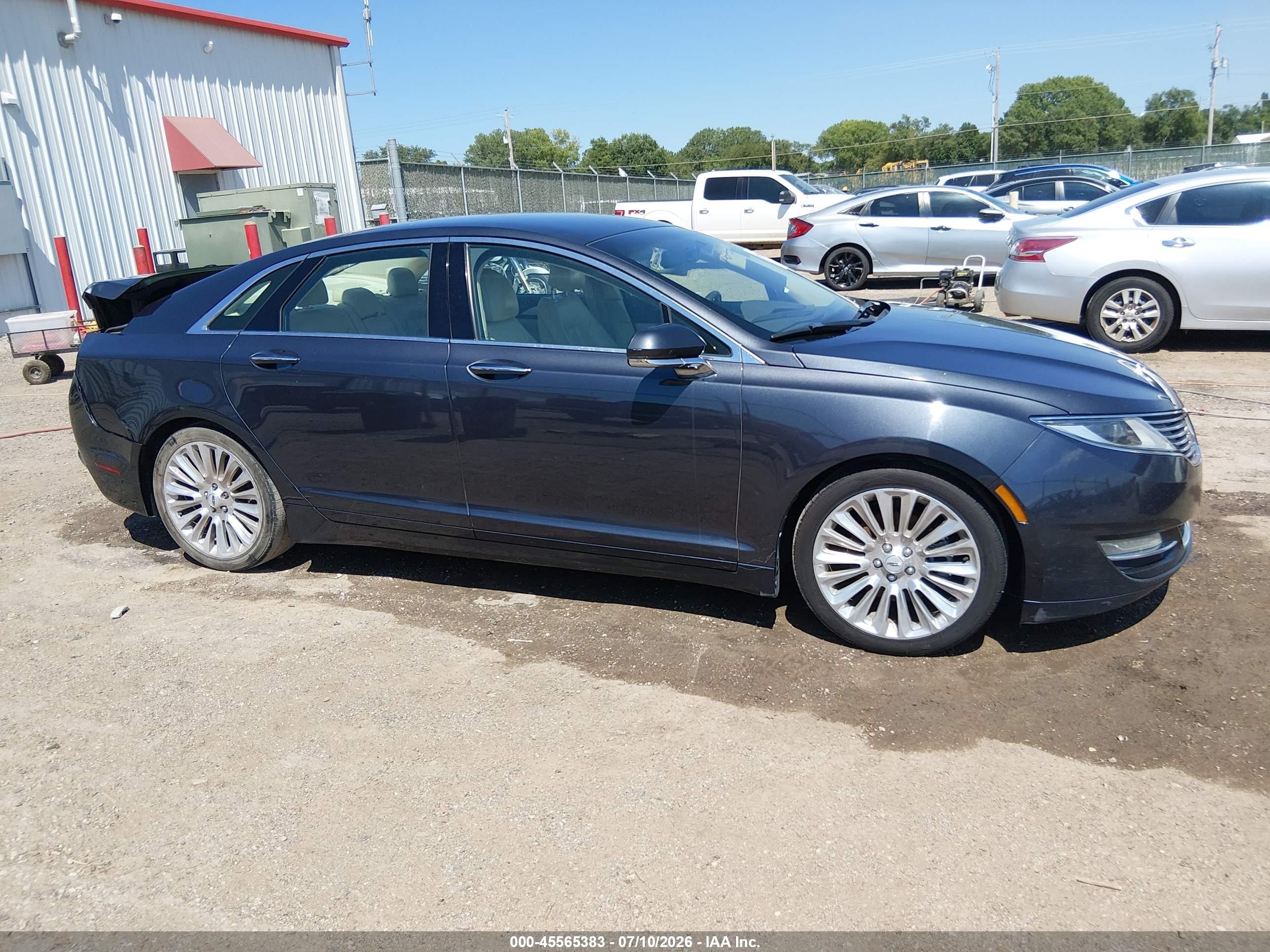 2014 Lincoln Mkz Blue vin: 3LN6L2G99ER808173