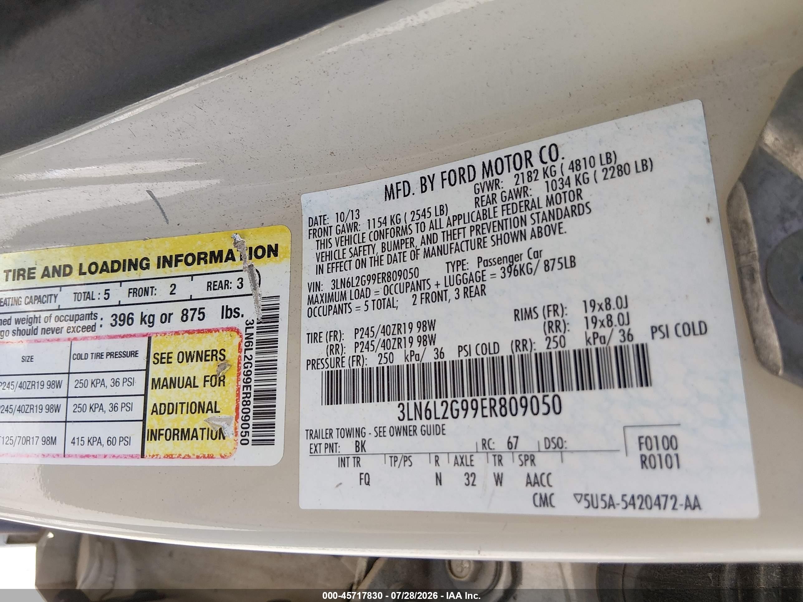 2014 Lincoln Mkz   Gold vin: 3LN6L2G99ER809050