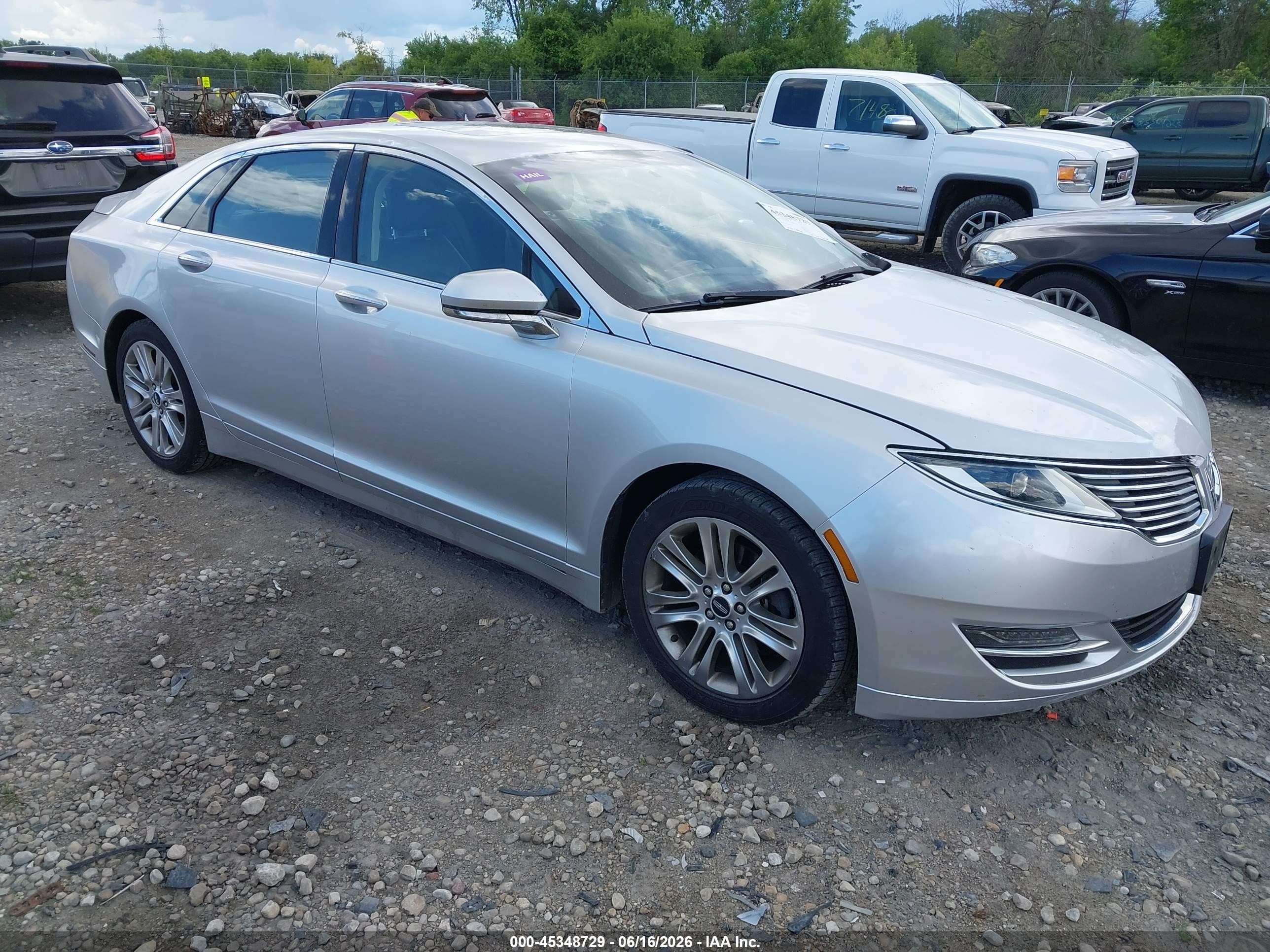 2014 Lincoln Mkz   Silver vin: 3LN6L2G99ER815348
