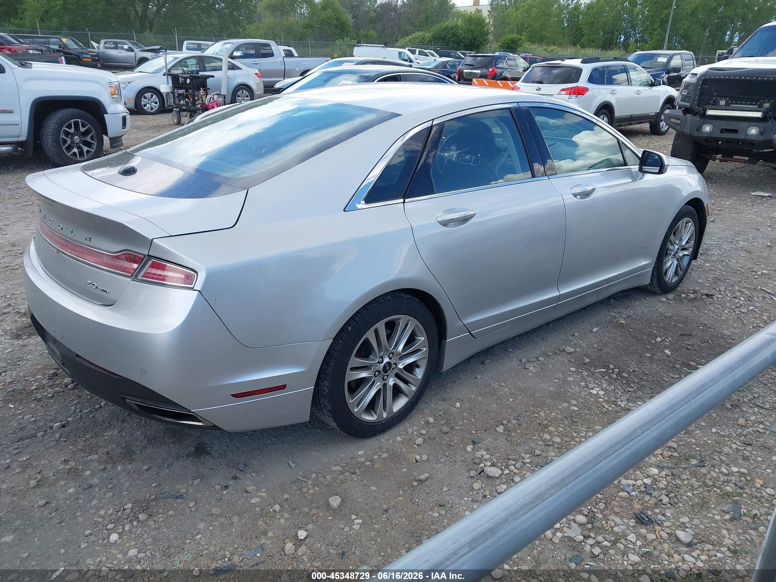 2014 Lincoln Mkz   Silver vin: 3LN6L2G99ER815348