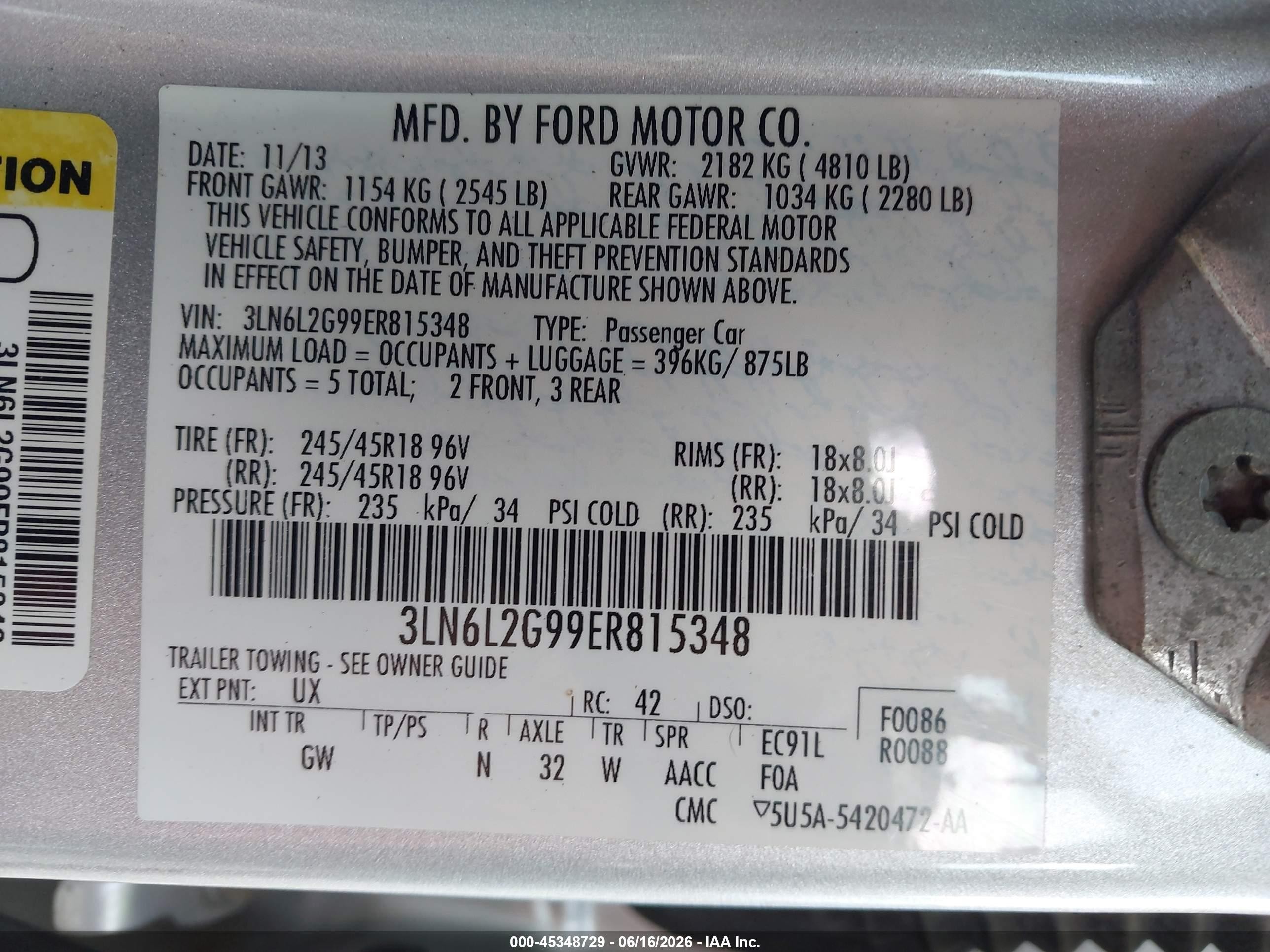 2014 Lincoln Mkz   Silver vin: 3LN6L2G99ER815348
