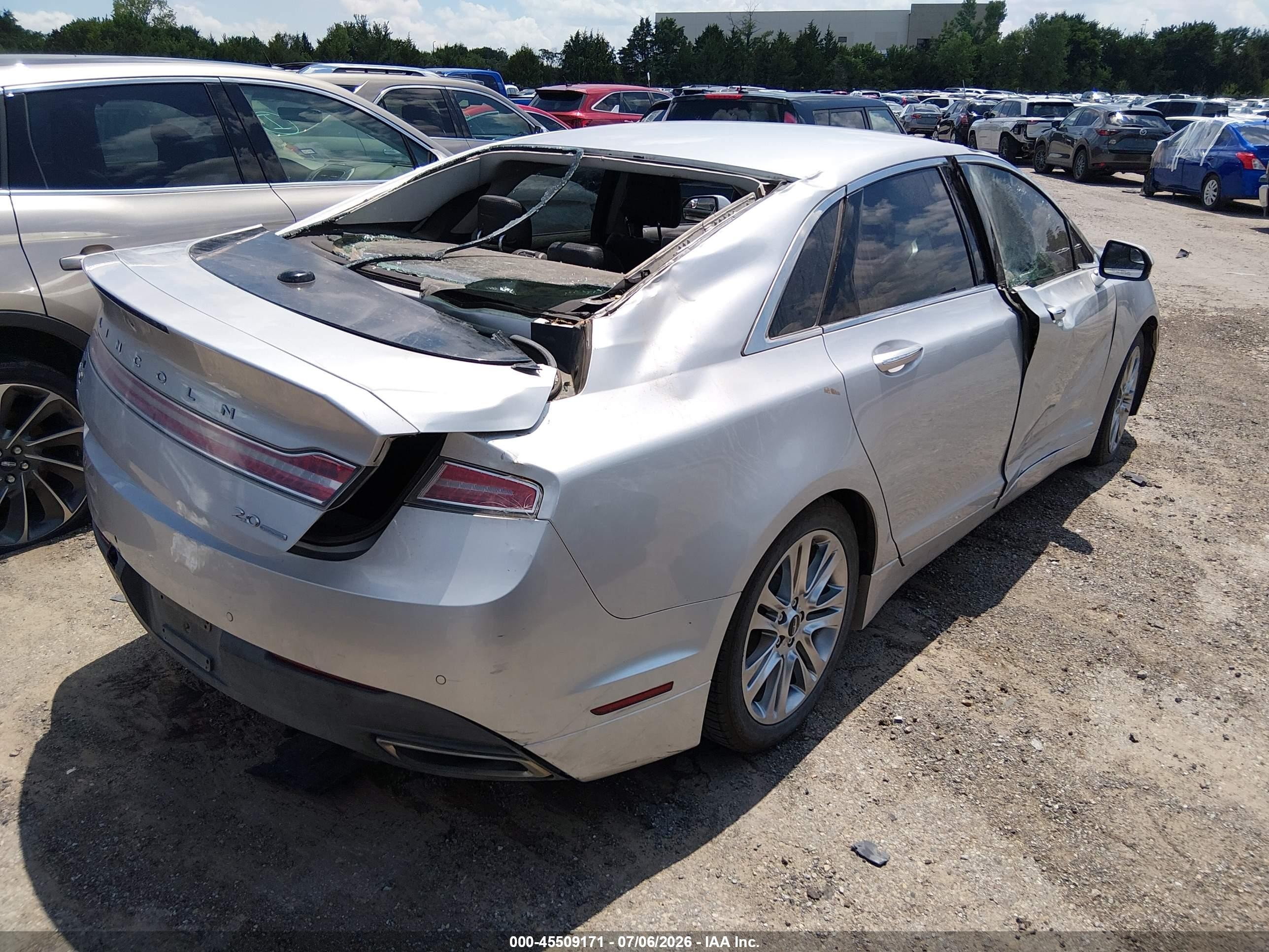 2014 Lincoln Mkz   Серебряный vin: 3LN6L2G99ER818153