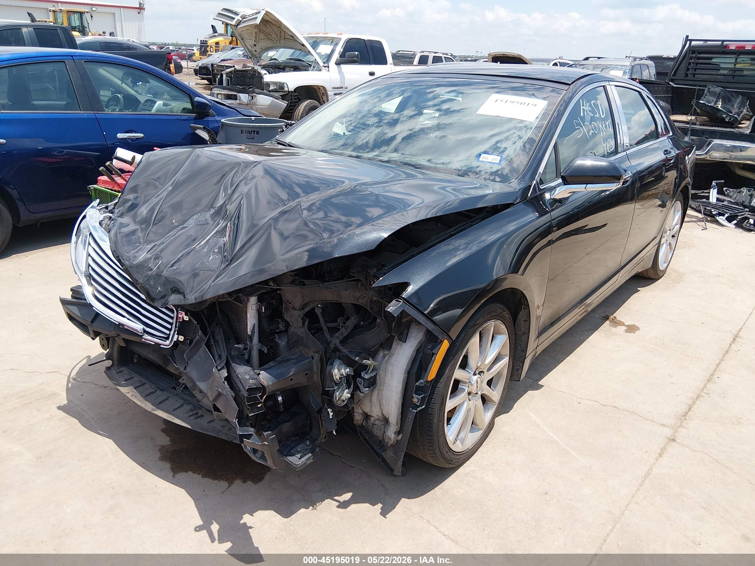 2014 Lincoln Mkz   Black vin: 3LN6L2G99ER831954