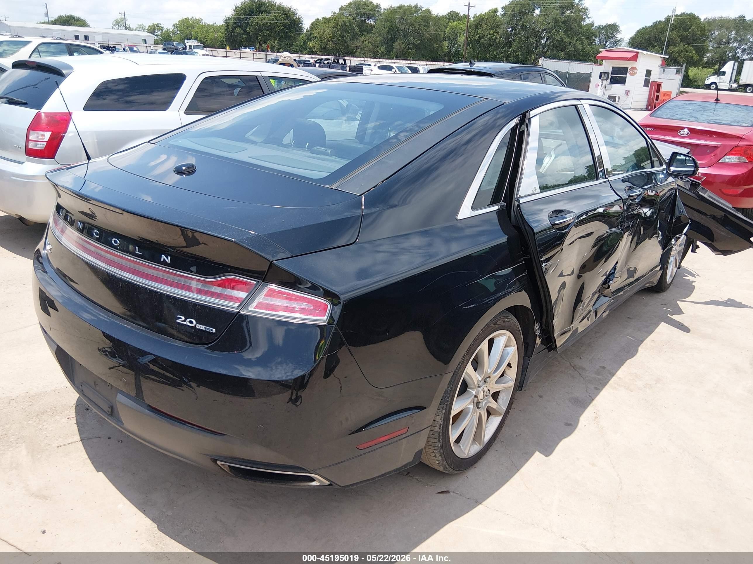 2014 Lincoln Mkz   Black vin: 3LN6L2G99ER831954